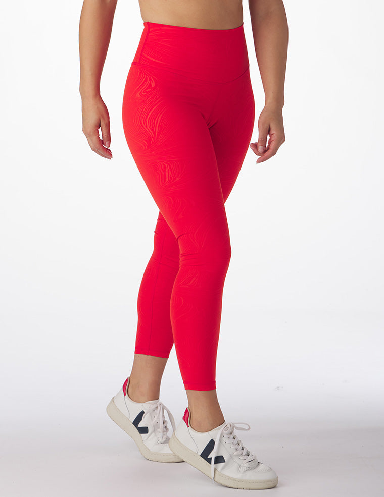 Sultry 7/8 Legging: Cherry Swirl Gloss Sultry 7/8 Legging: Cherry Swirl Gloss