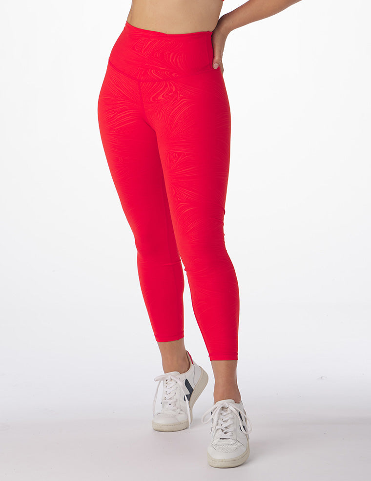 Sultry 7/8 Legging: Cherry Swirl Gloss Sultry 7/8 Legging: Cherry Swirl Gloss