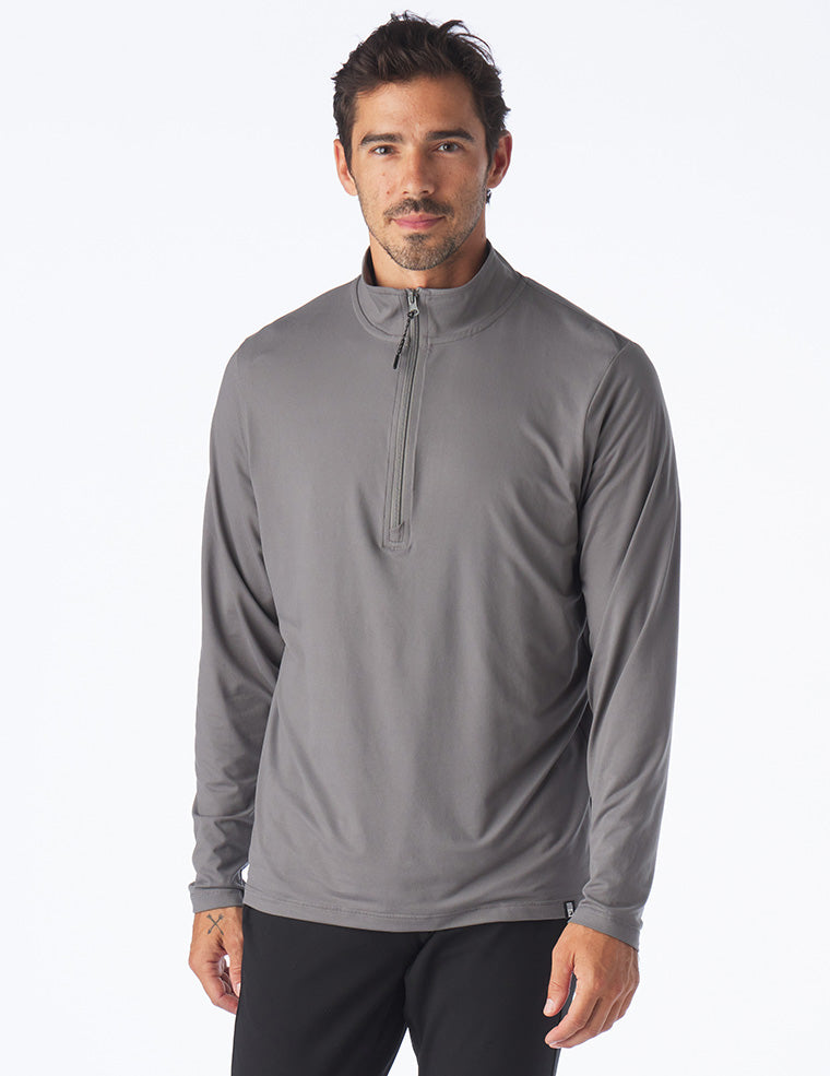 Tahoe 1/4 Zip: Smoke Grey Tahoe 1/4 Zip: Smoke Grey
