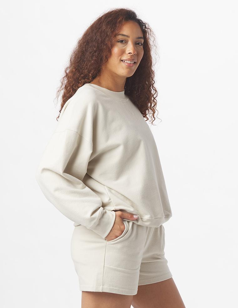 Vintage Oversized Crew: Oatmilk Vintage Oversized Crew: Oatmilk