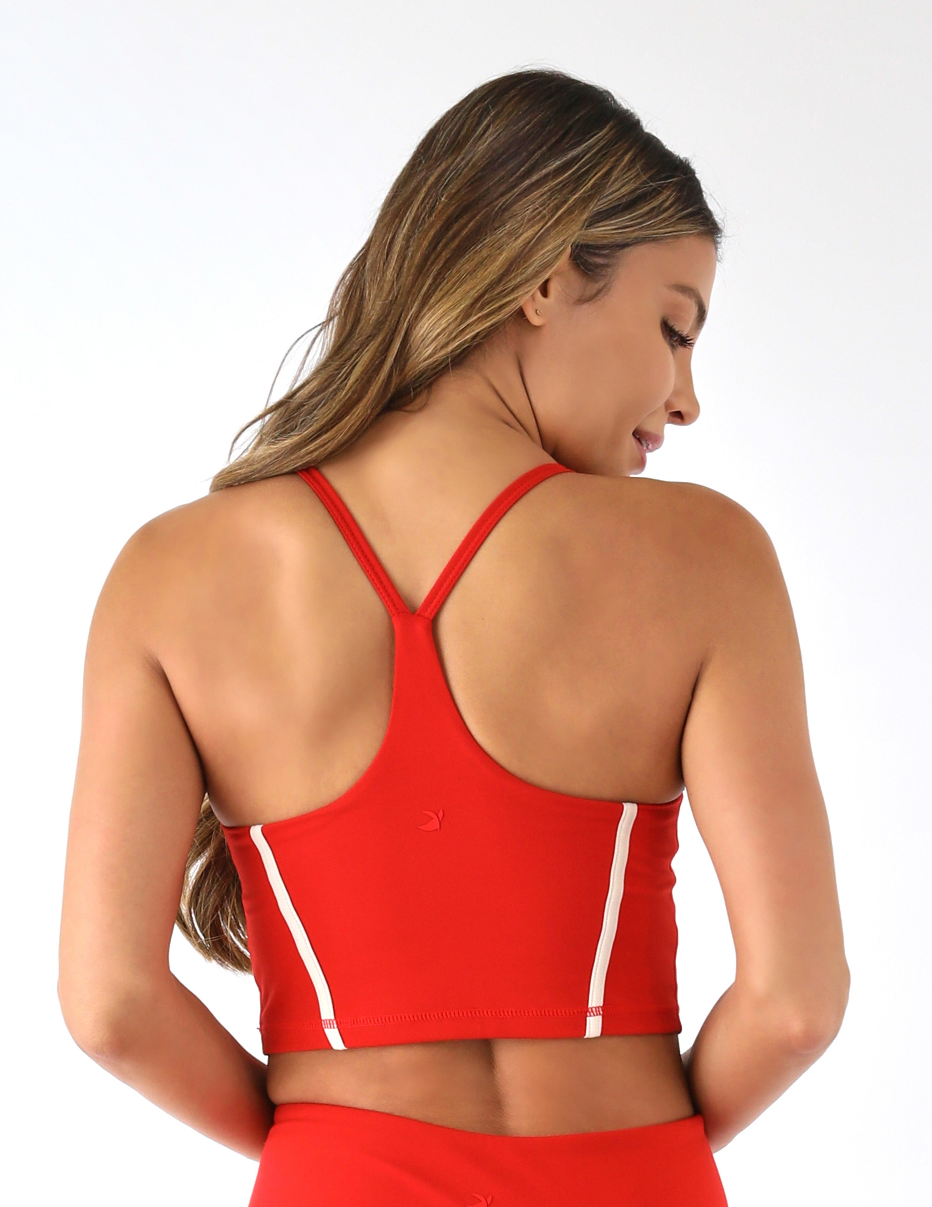 Apex Bra: Scarlet/Oatmilk
