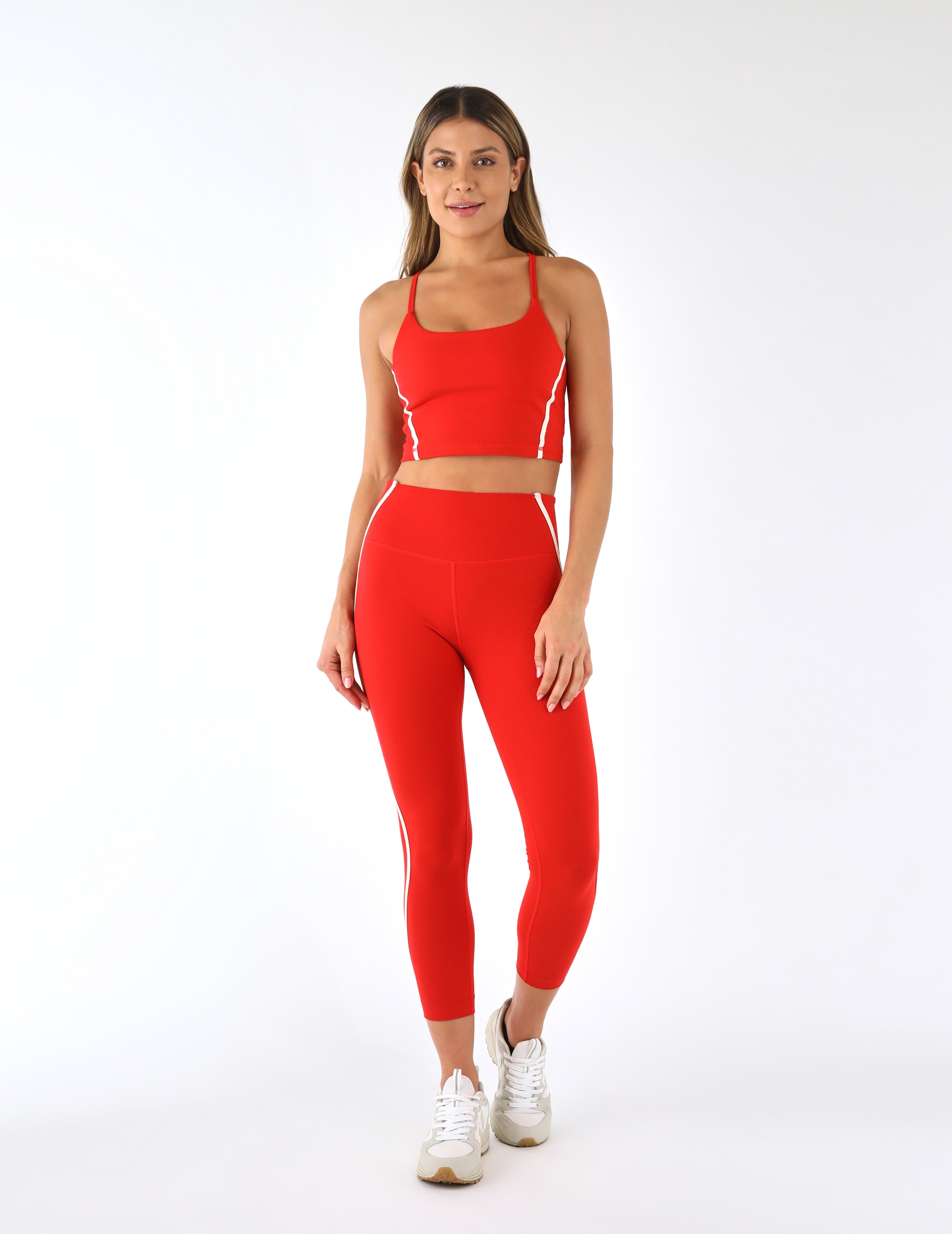 Apex Bra: Scarlet/Oatmilk