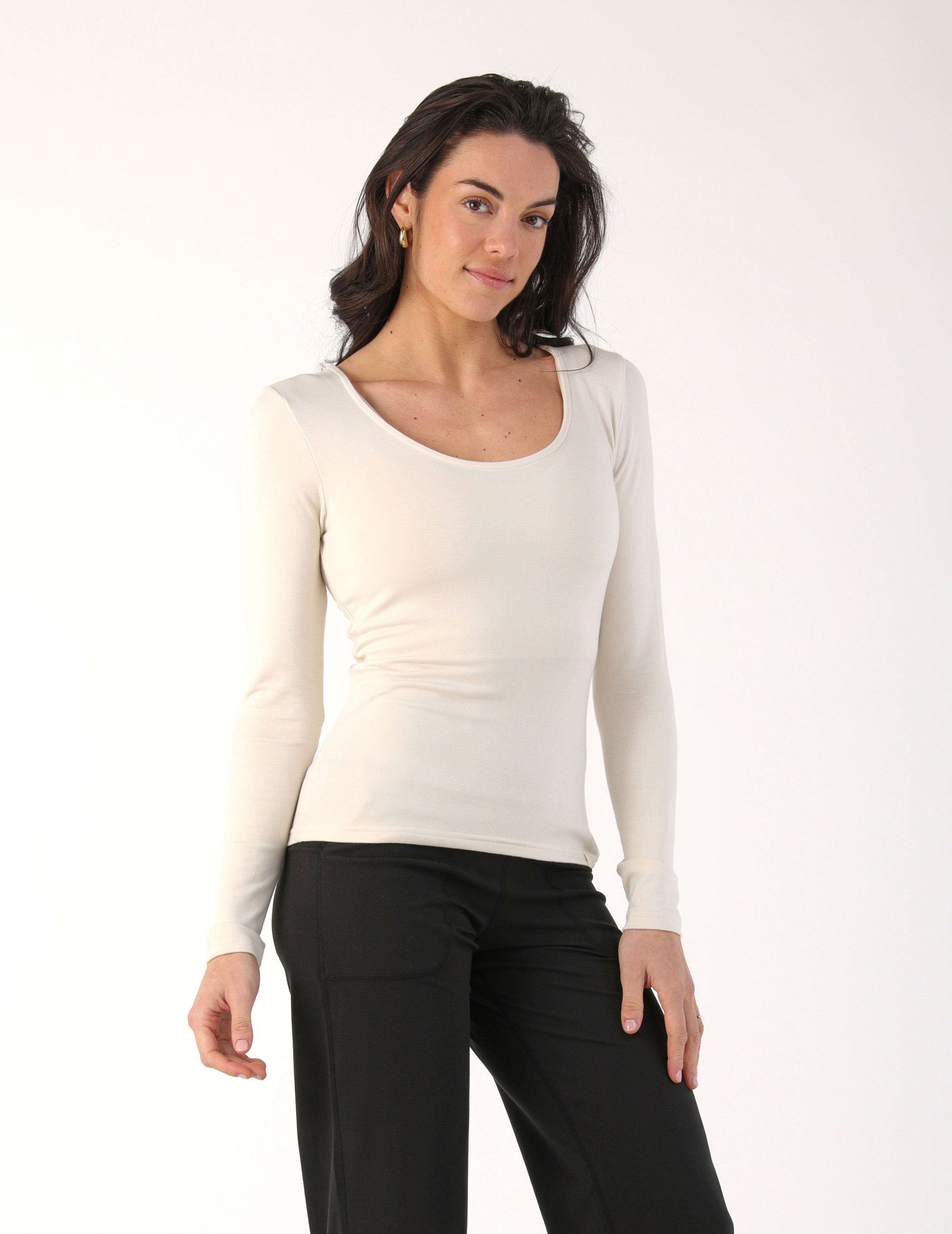 Aubrey Long Sleeve: Oatmilk