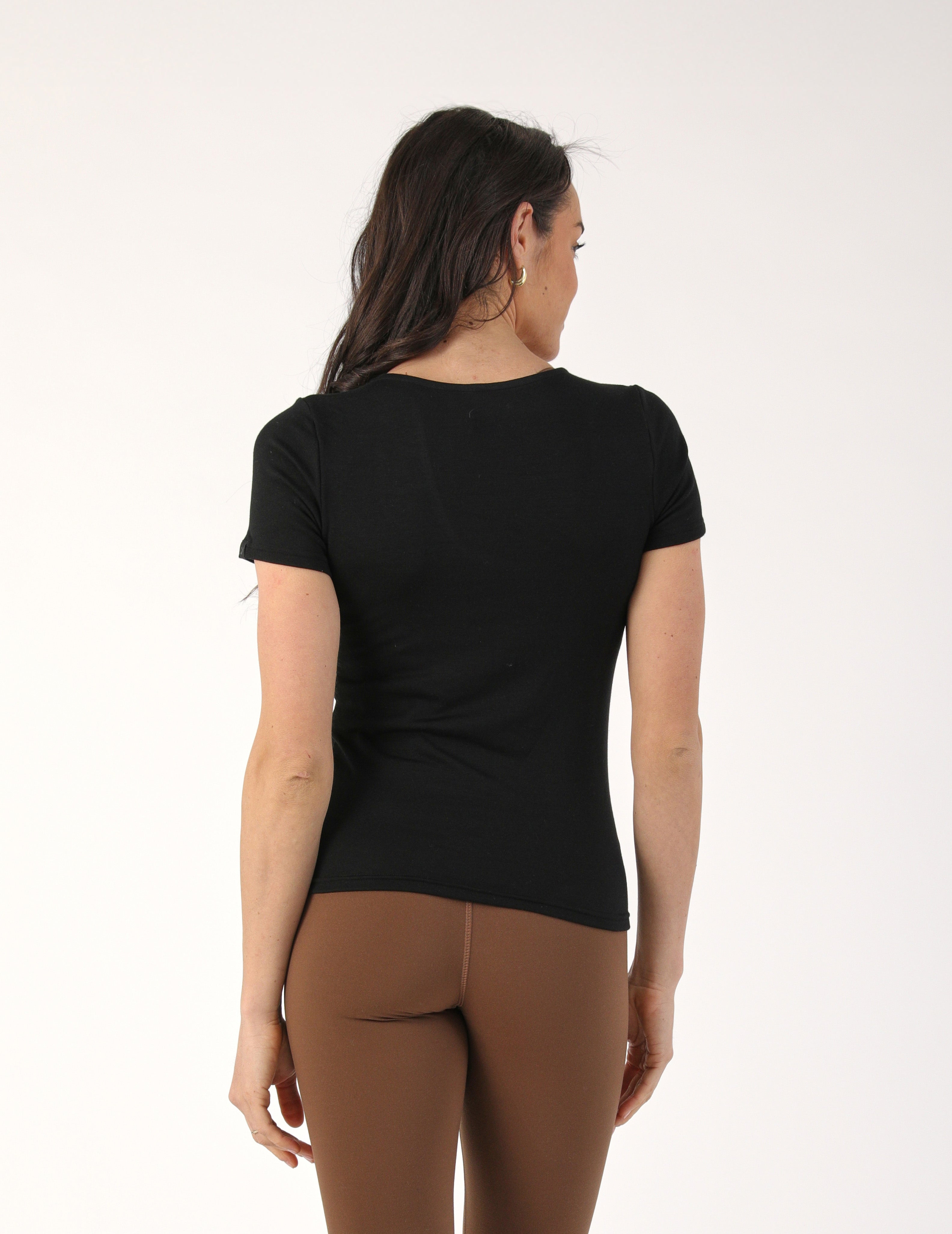 Avery Short Sleeve: Black