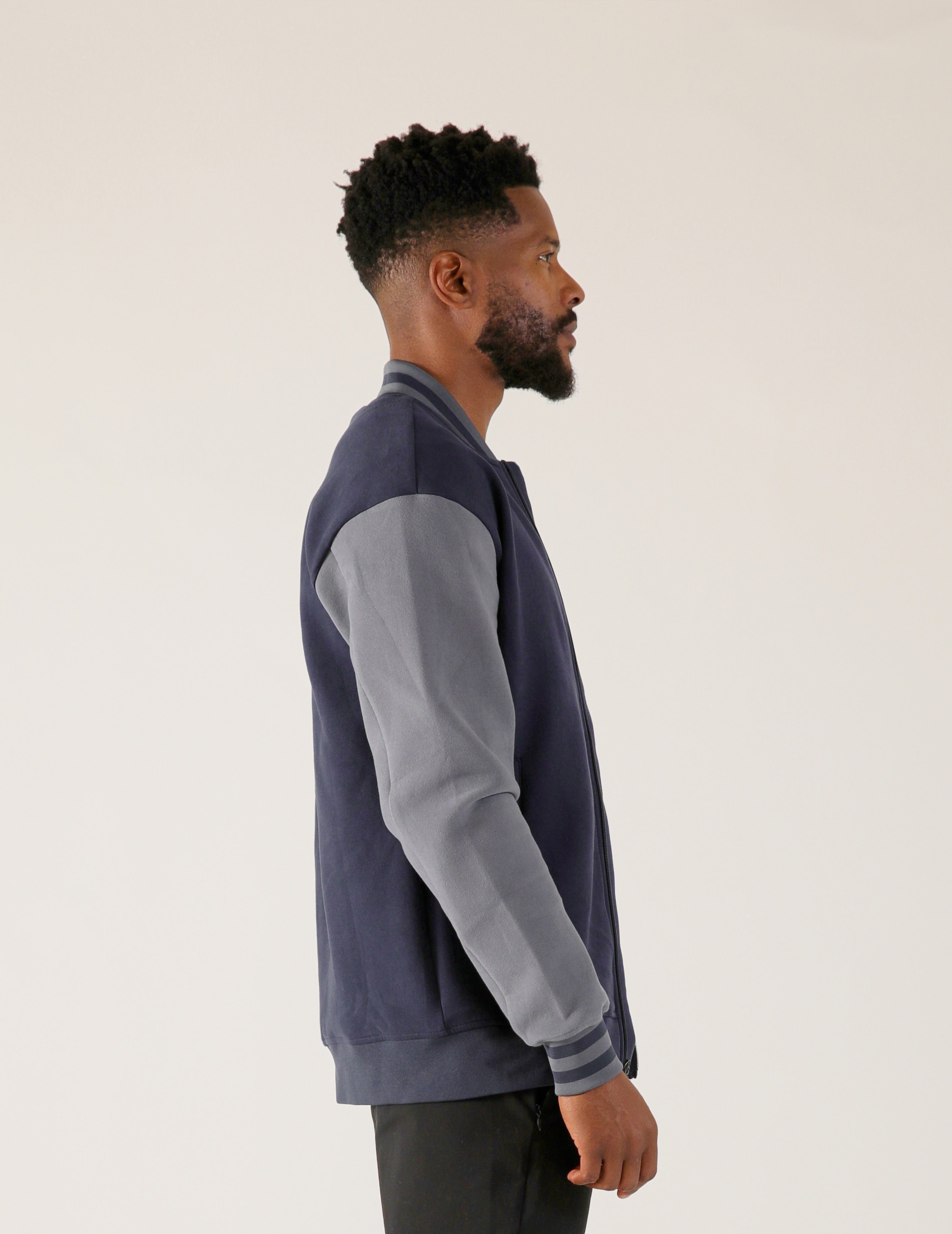 Bomber Jacket: Navy/Carbon