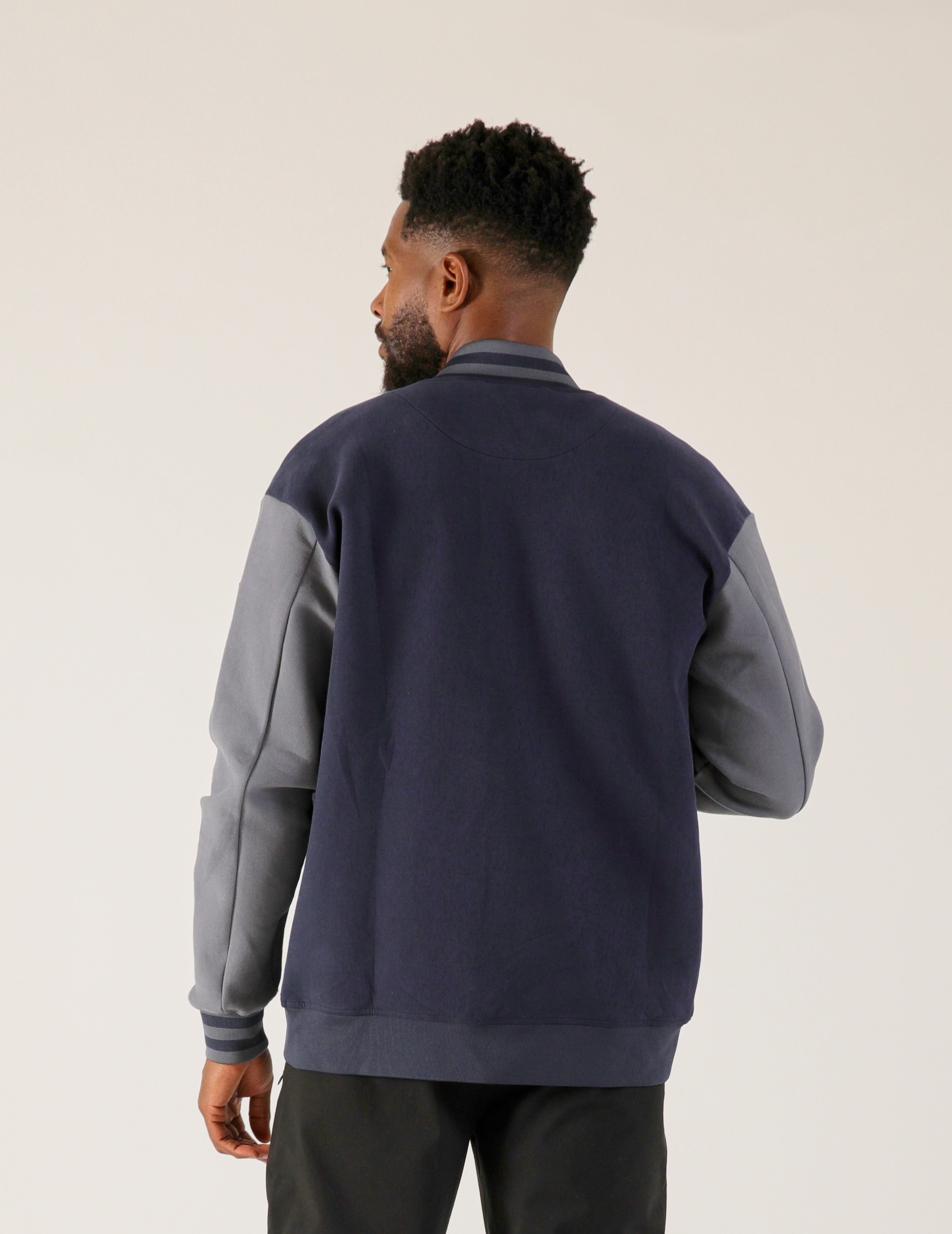 Bomber Jacket: Navy/Carbon