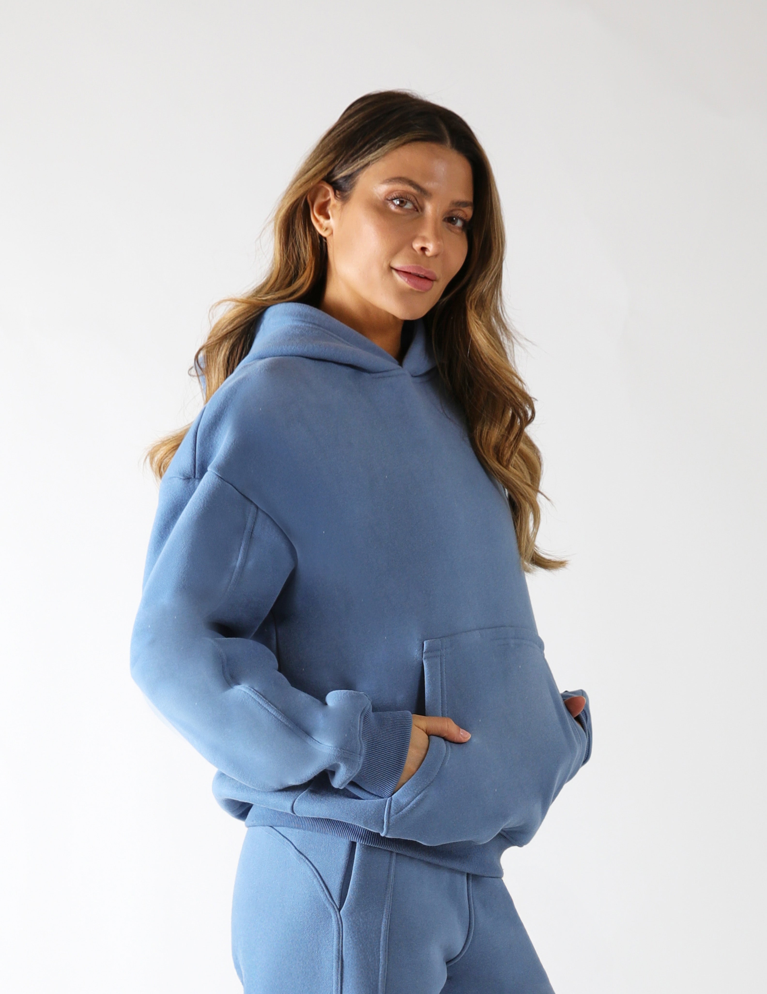 Buffalo Hoodie: Washed Blue