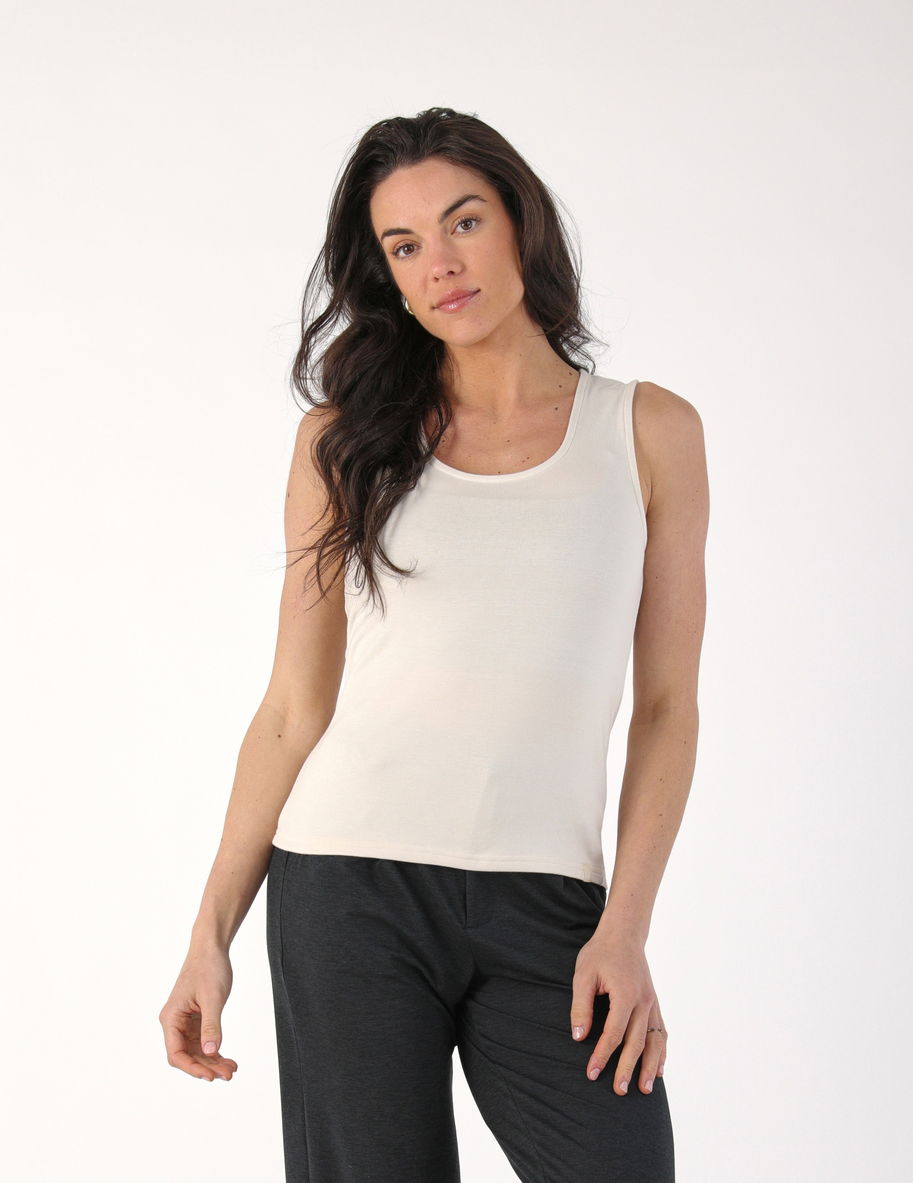 Cassie Tank: Oatmilk