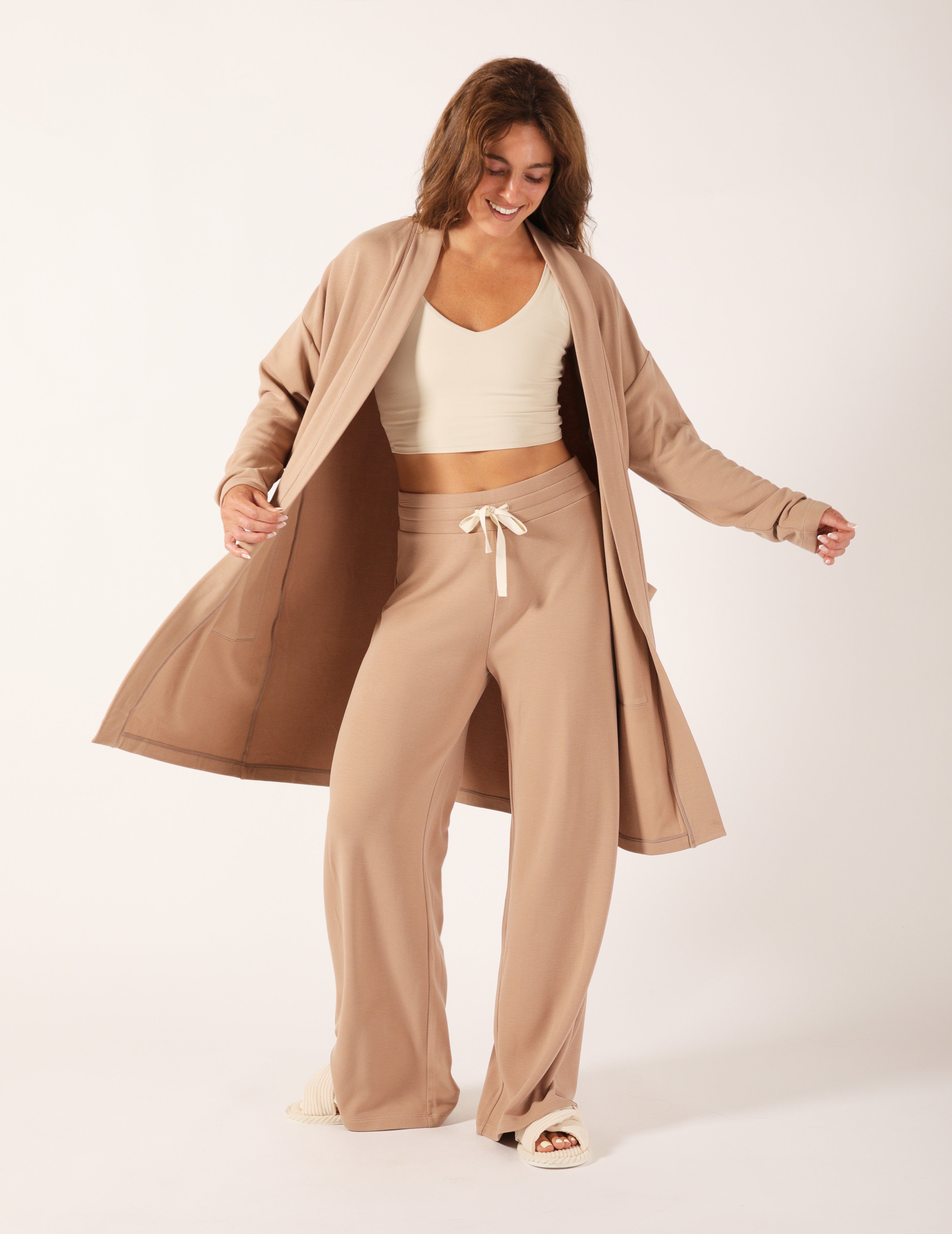 Cloud Fleece Pant: Latte