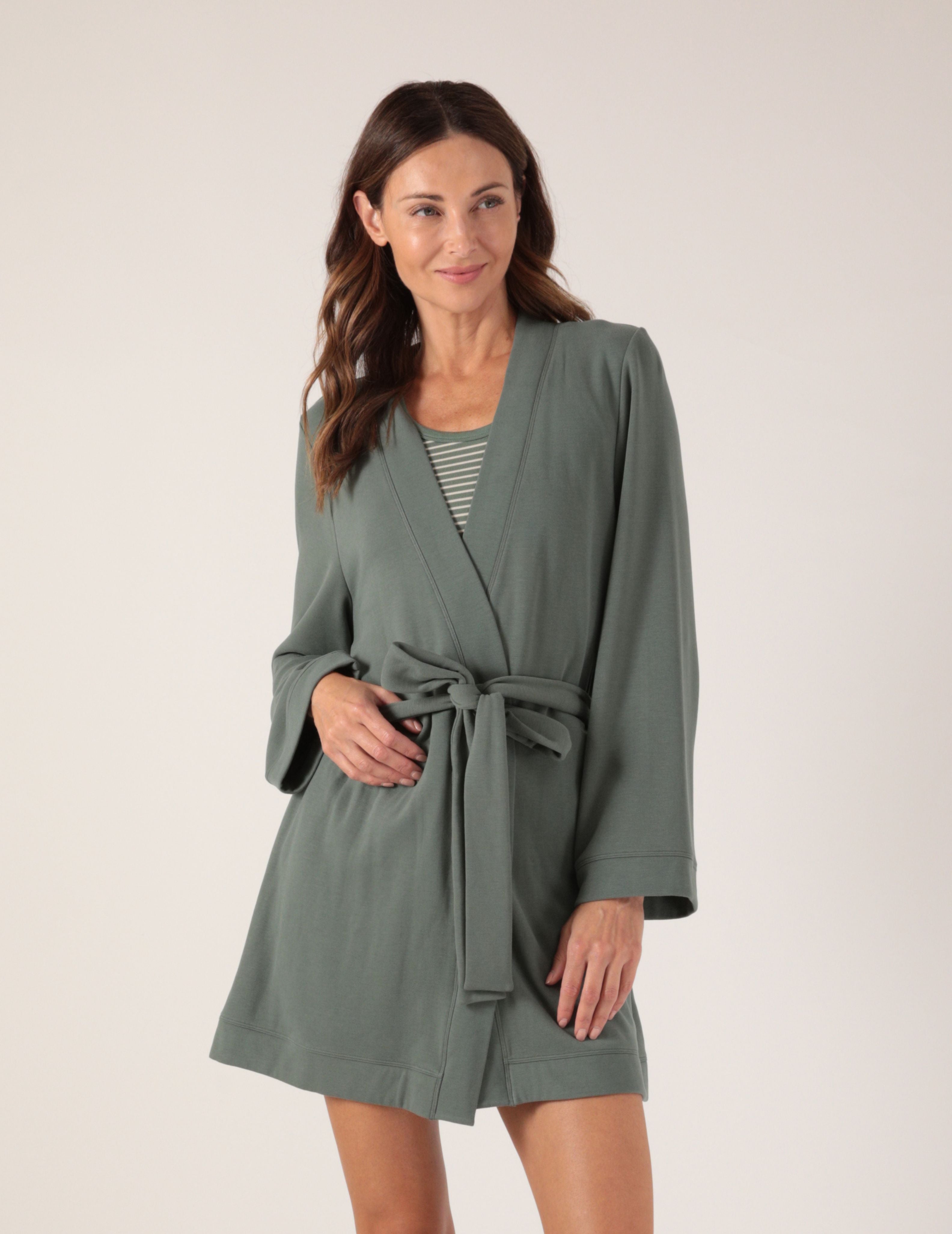 Cloud Fleece Robe: Basil