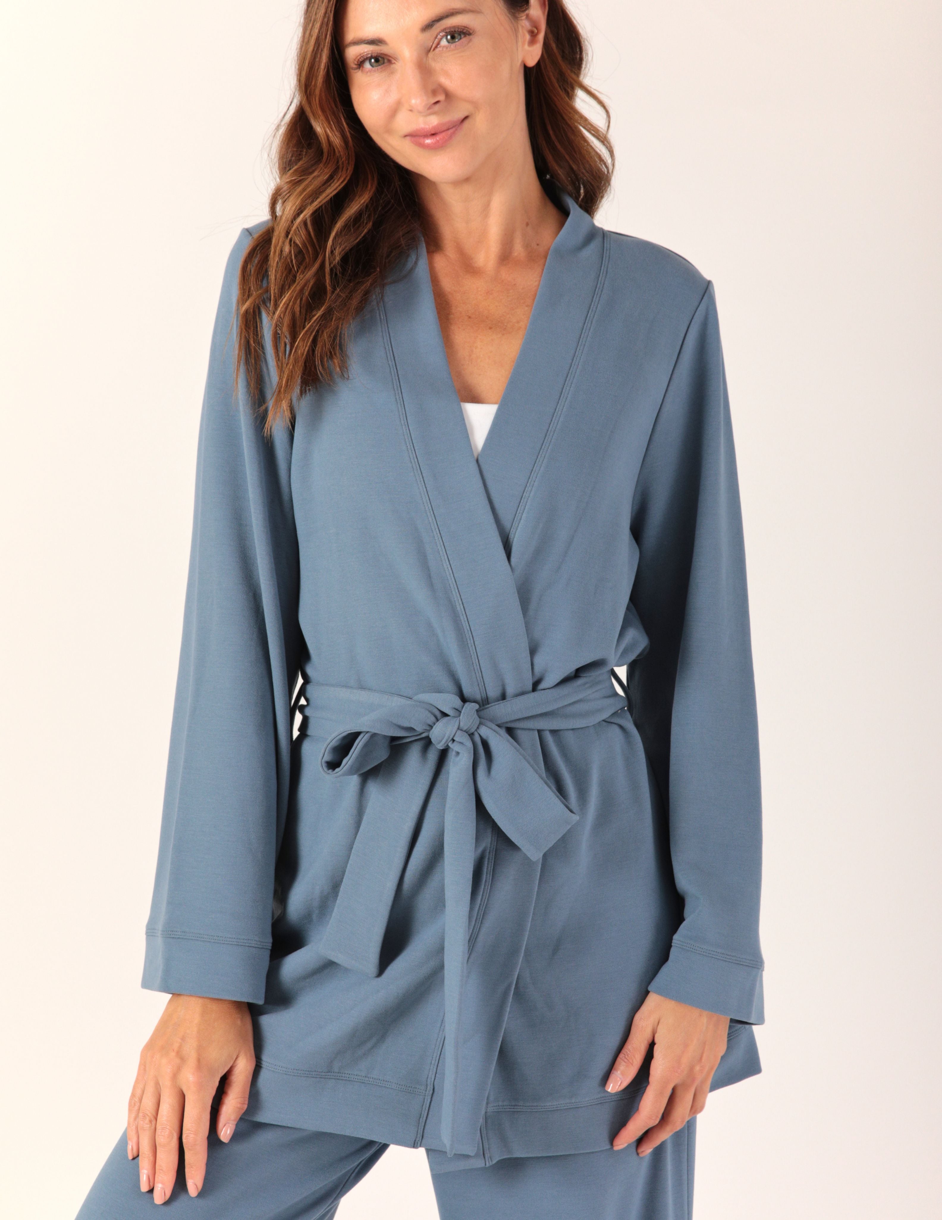 Cloud Fleece Robe: Washed Blue