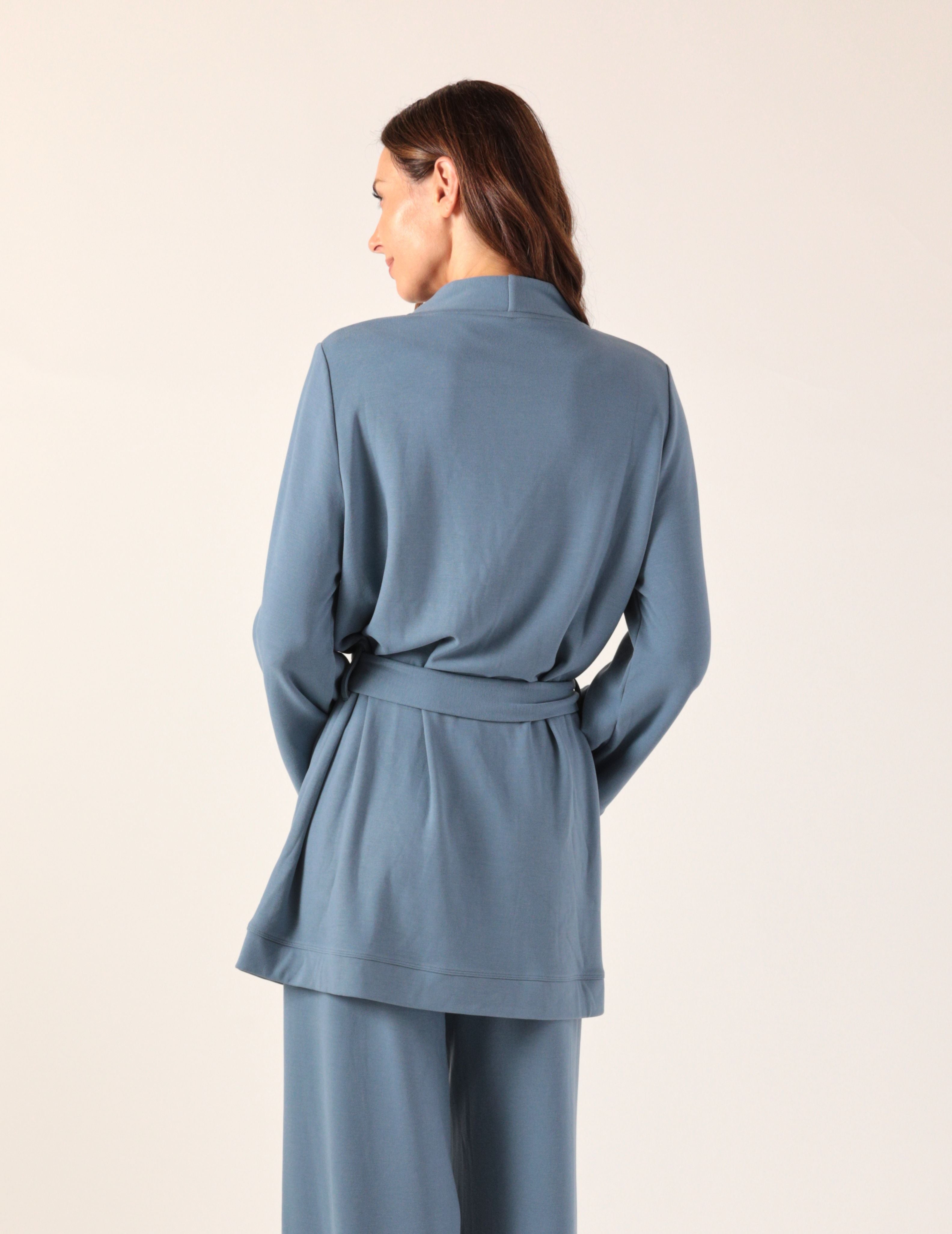 Cloud Fleece Robe: Washed Blue