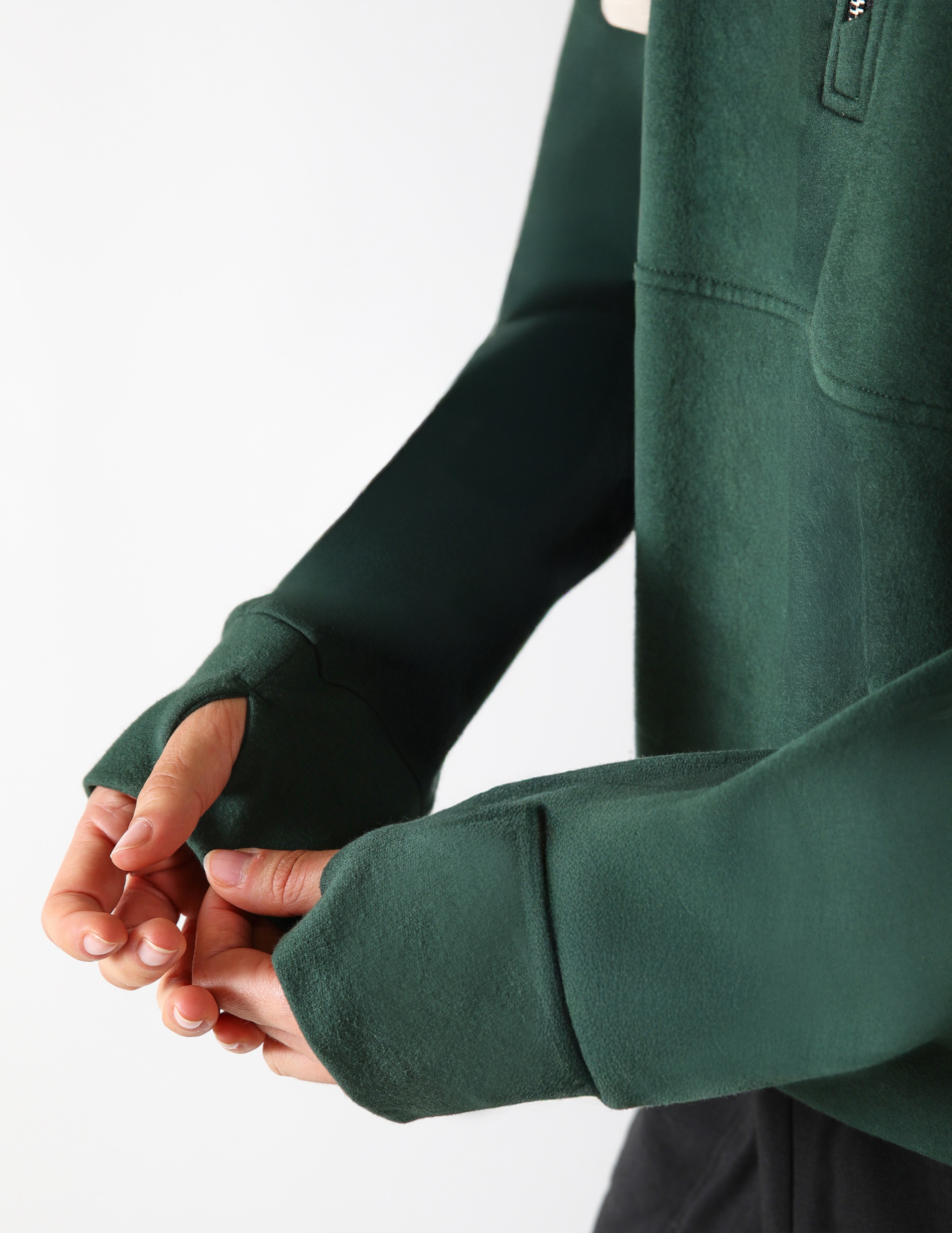 Daily Scuba 1/4 Zip: Forest Color Block