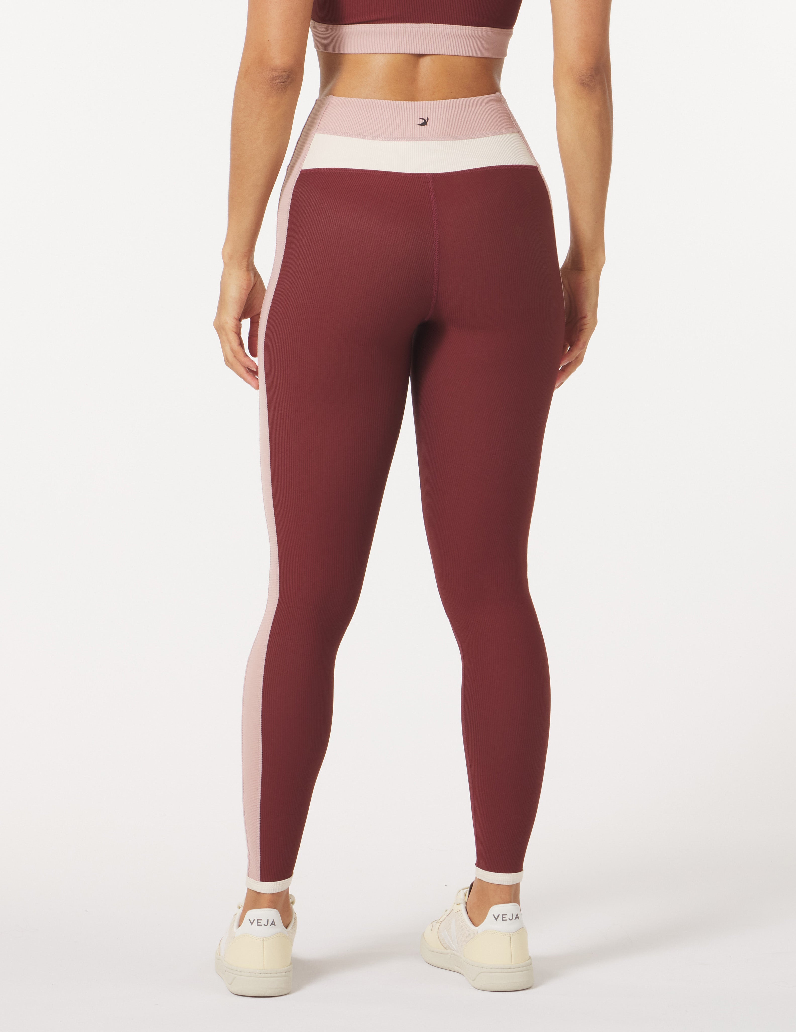 Directional Legging: Chestnut Color Block