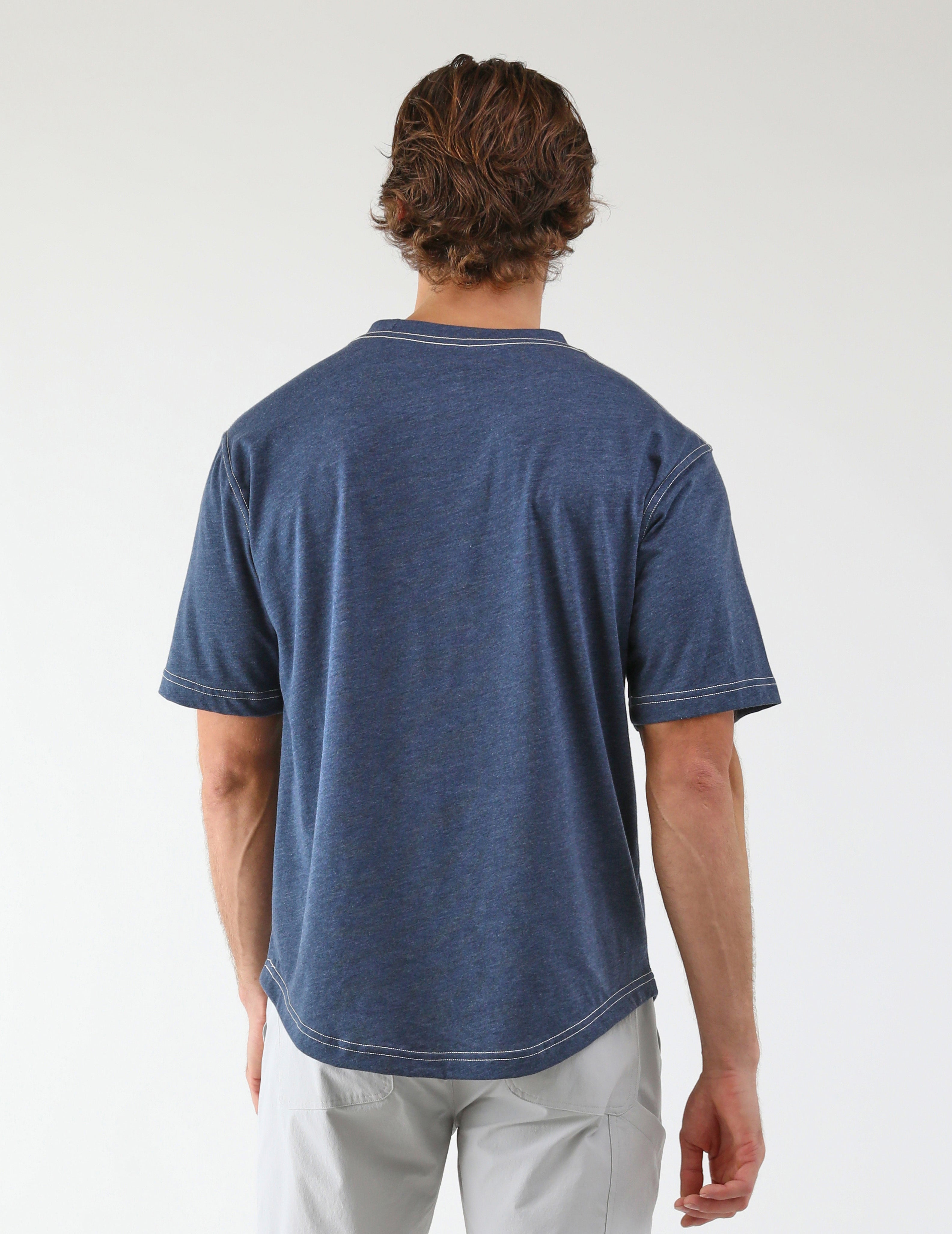 Do No Harm Oversized Tee: Denim Heather
