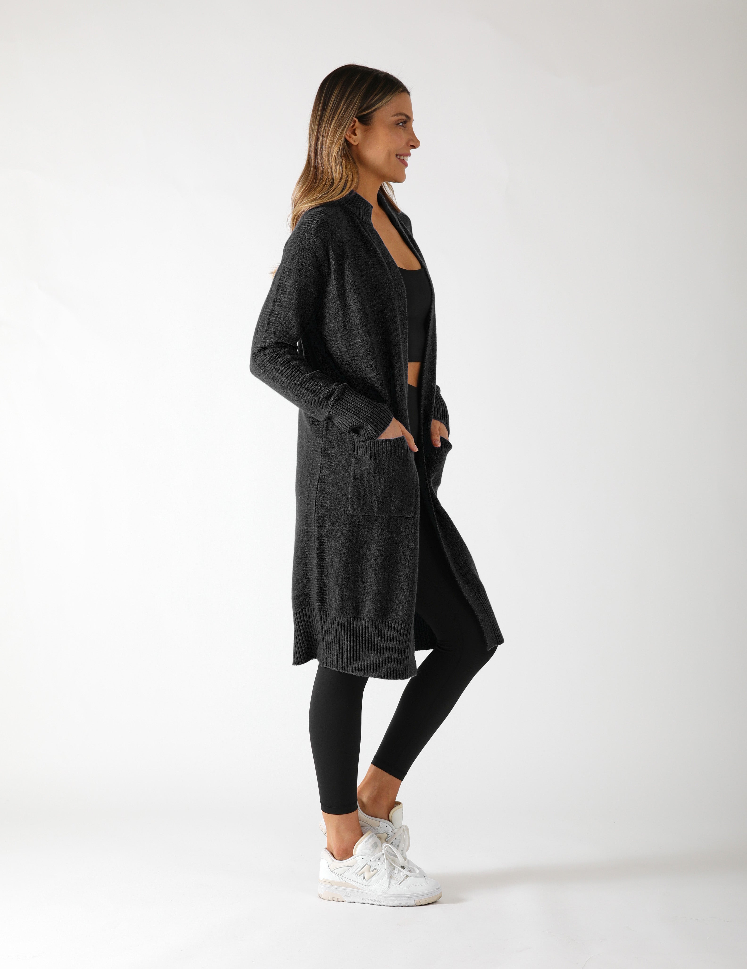Elevated Cardigan: Black