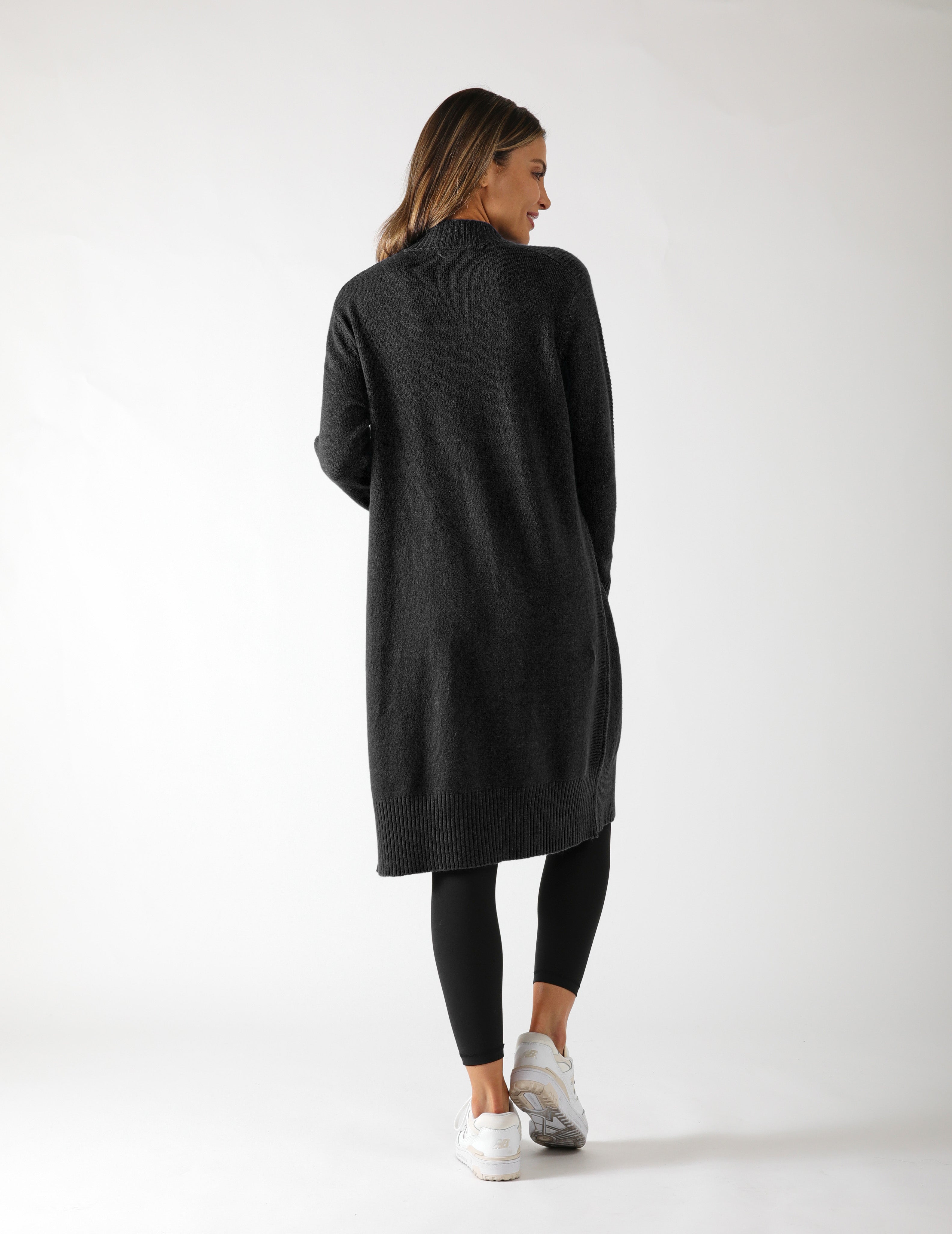 Elevated Cardigan: Black