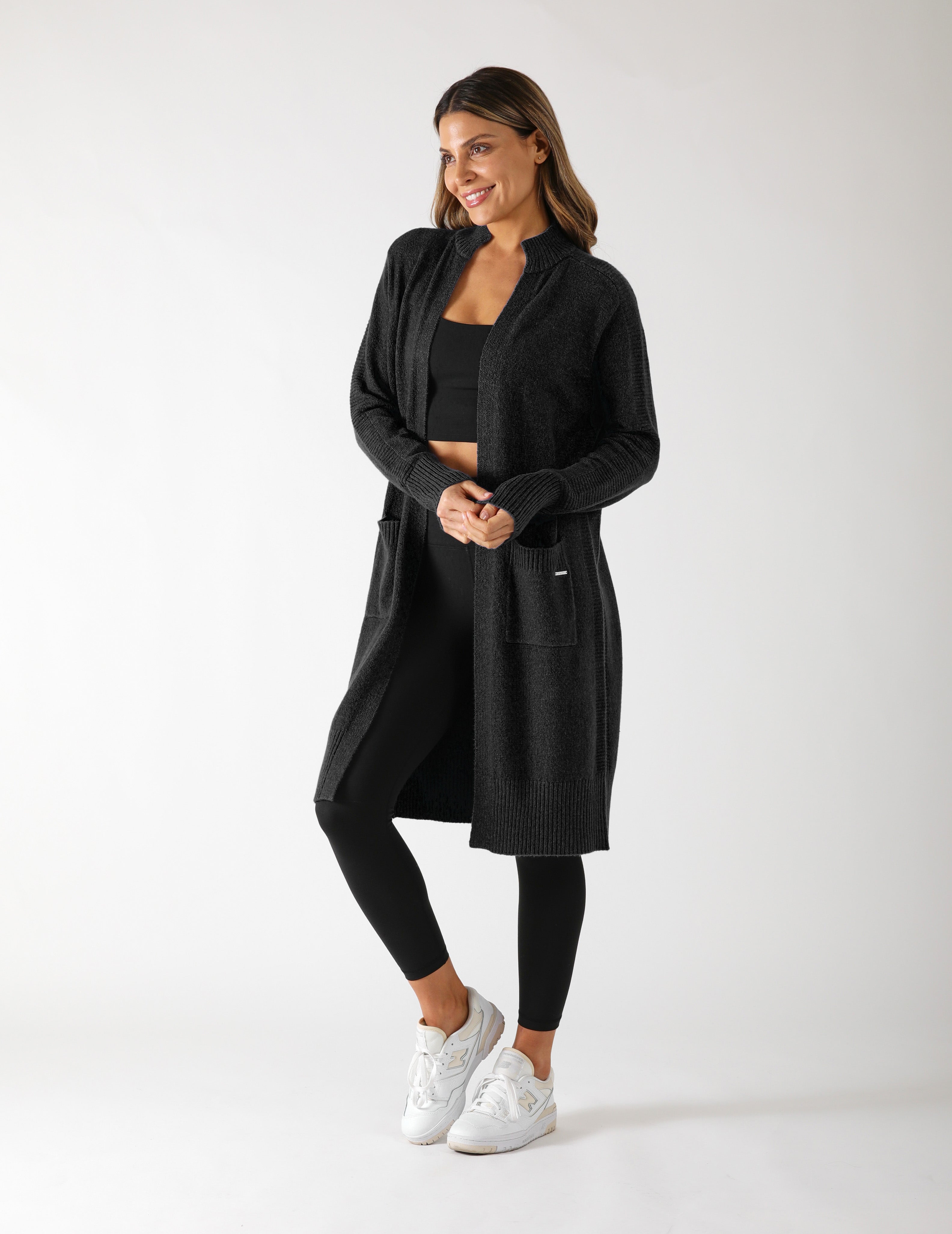 Elevated Cardigan: Black