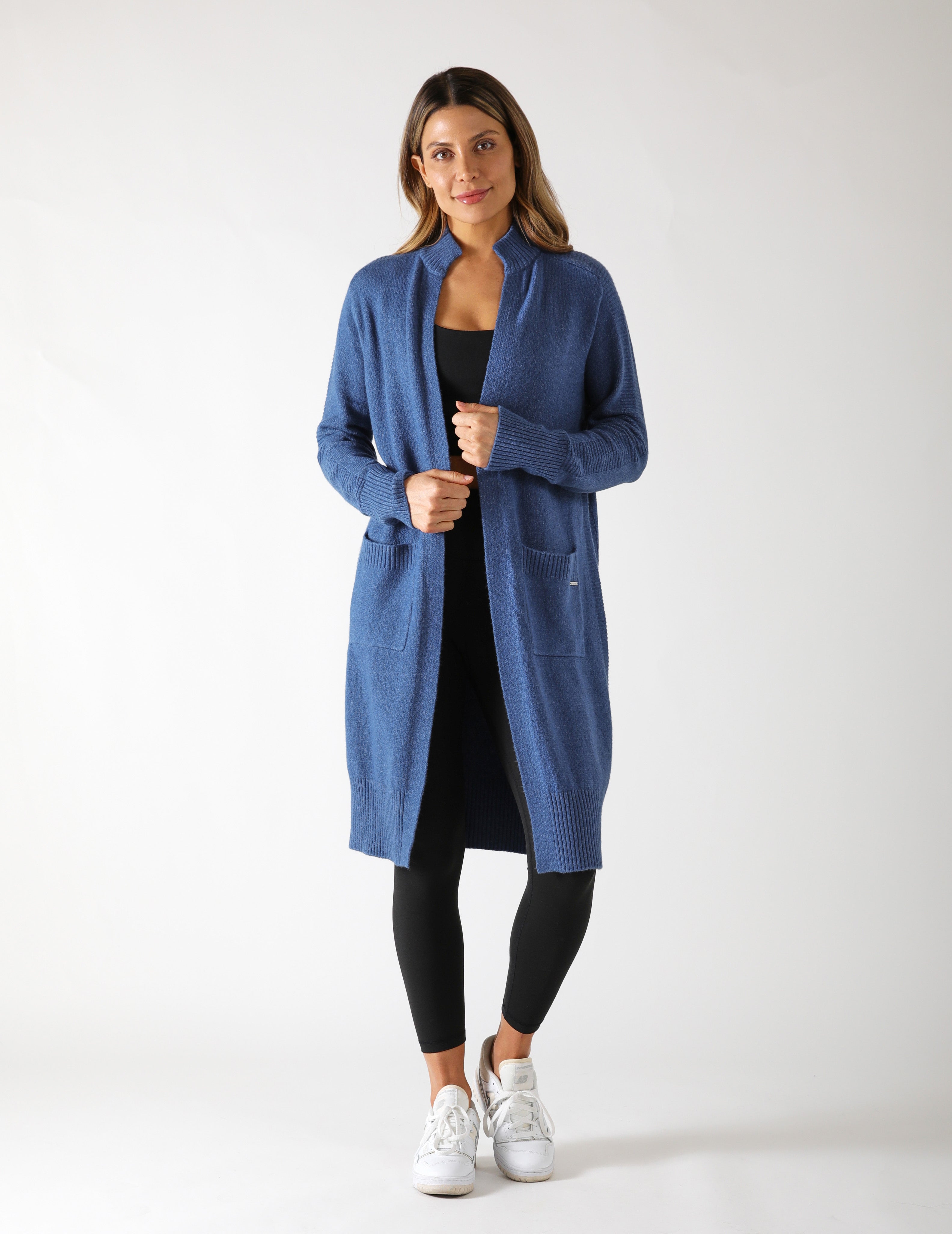 Elevated Cardigan: Washed Blue