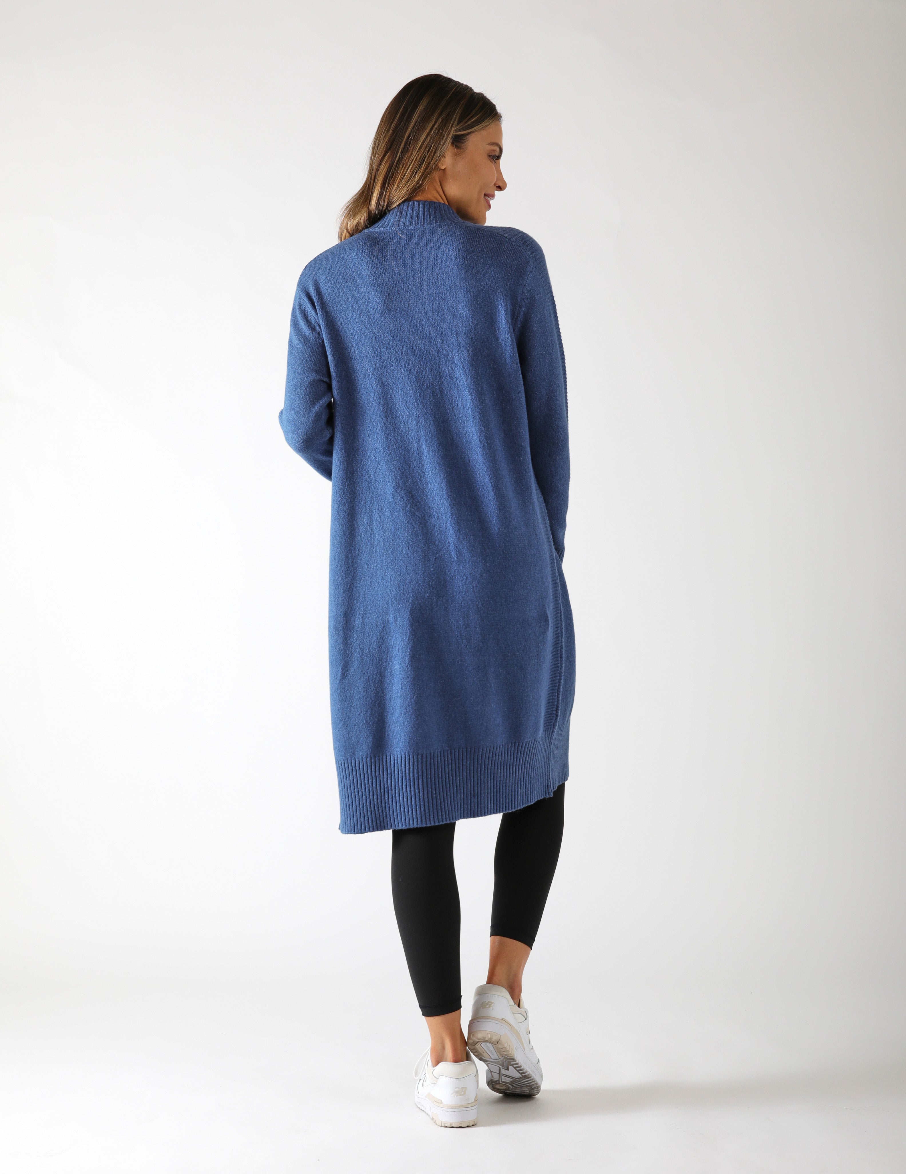 Elevated Cardigan: Washed Blue