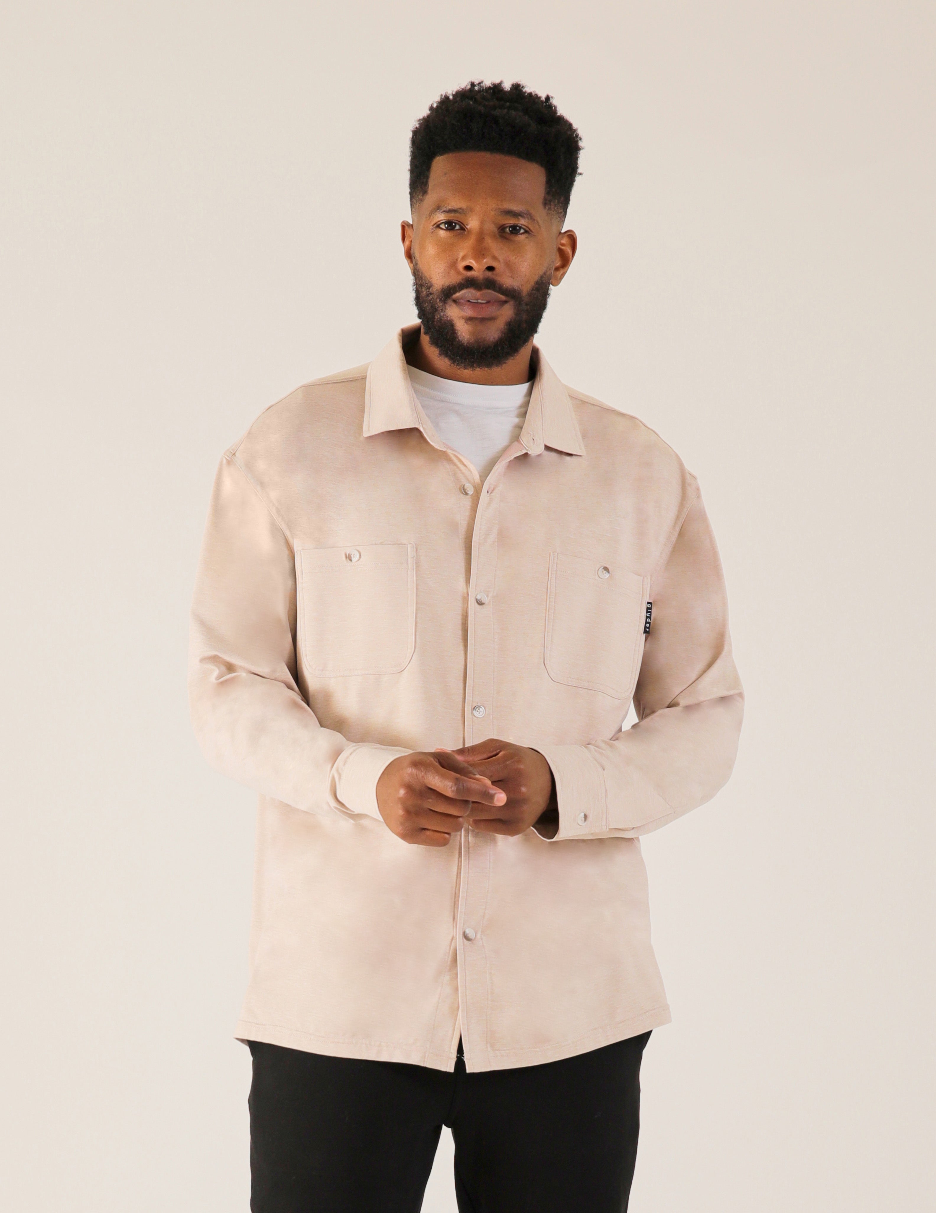 Fairway Button Down: Oatmilk