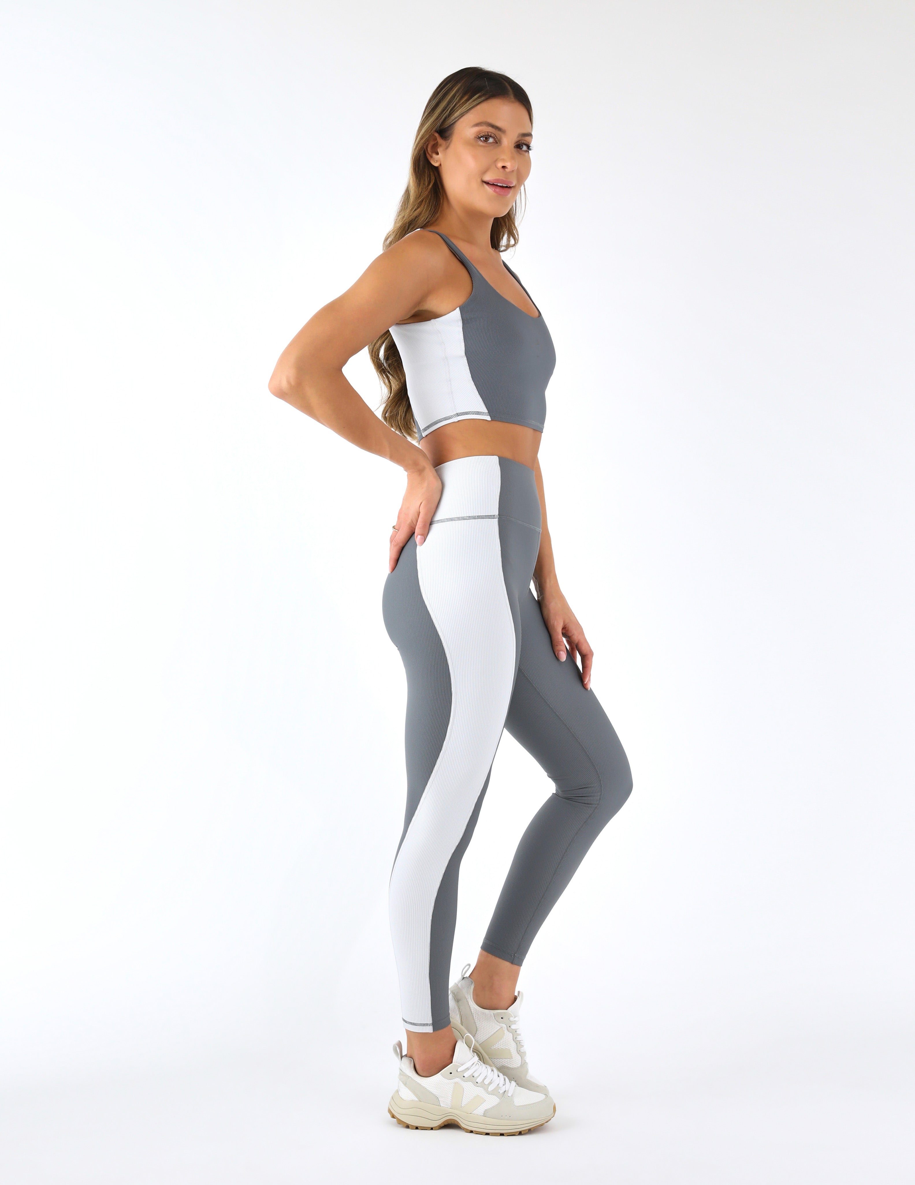 Fusion Legging: Carbon/Ash Grey