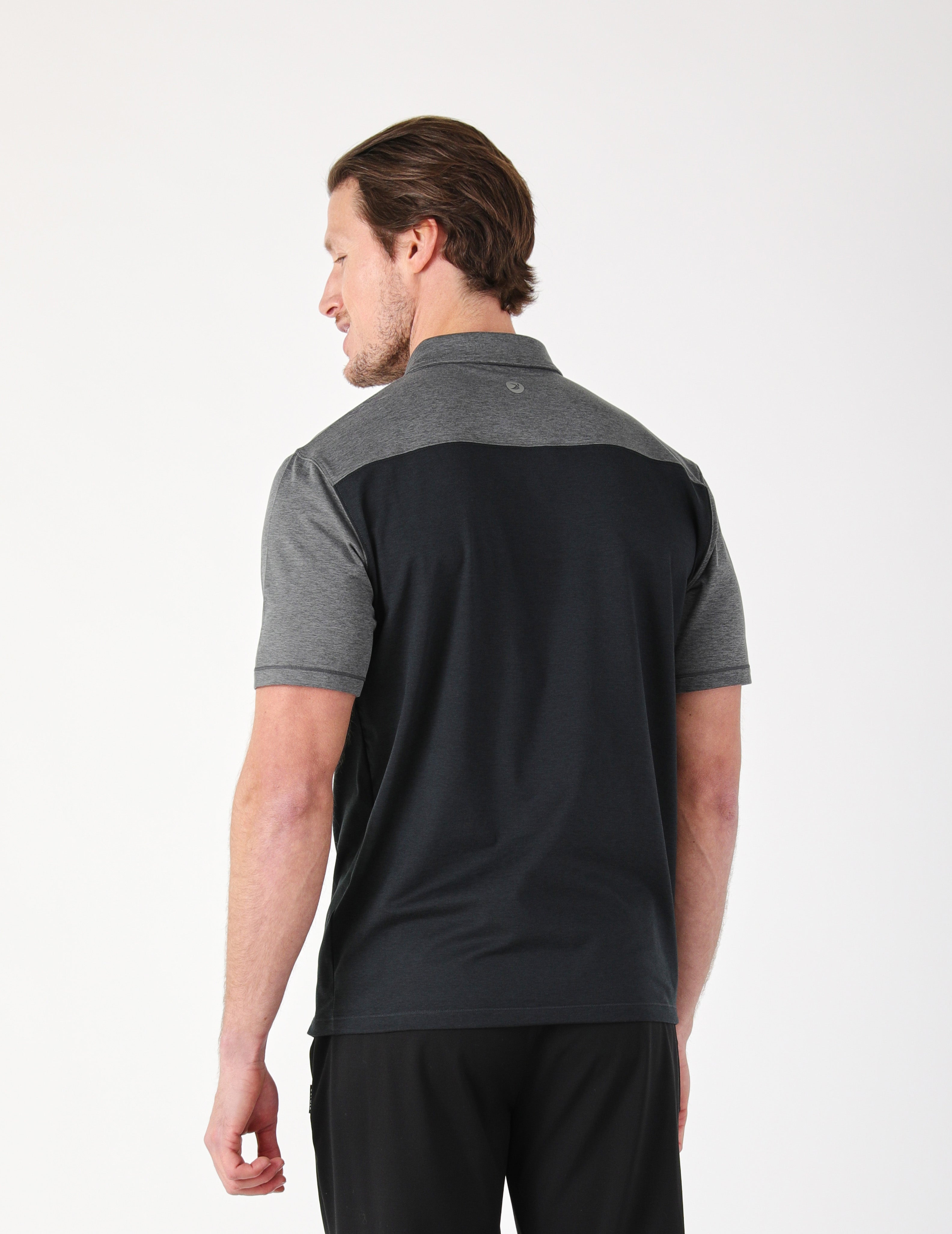 Halfway Polo: Black/Carbon
