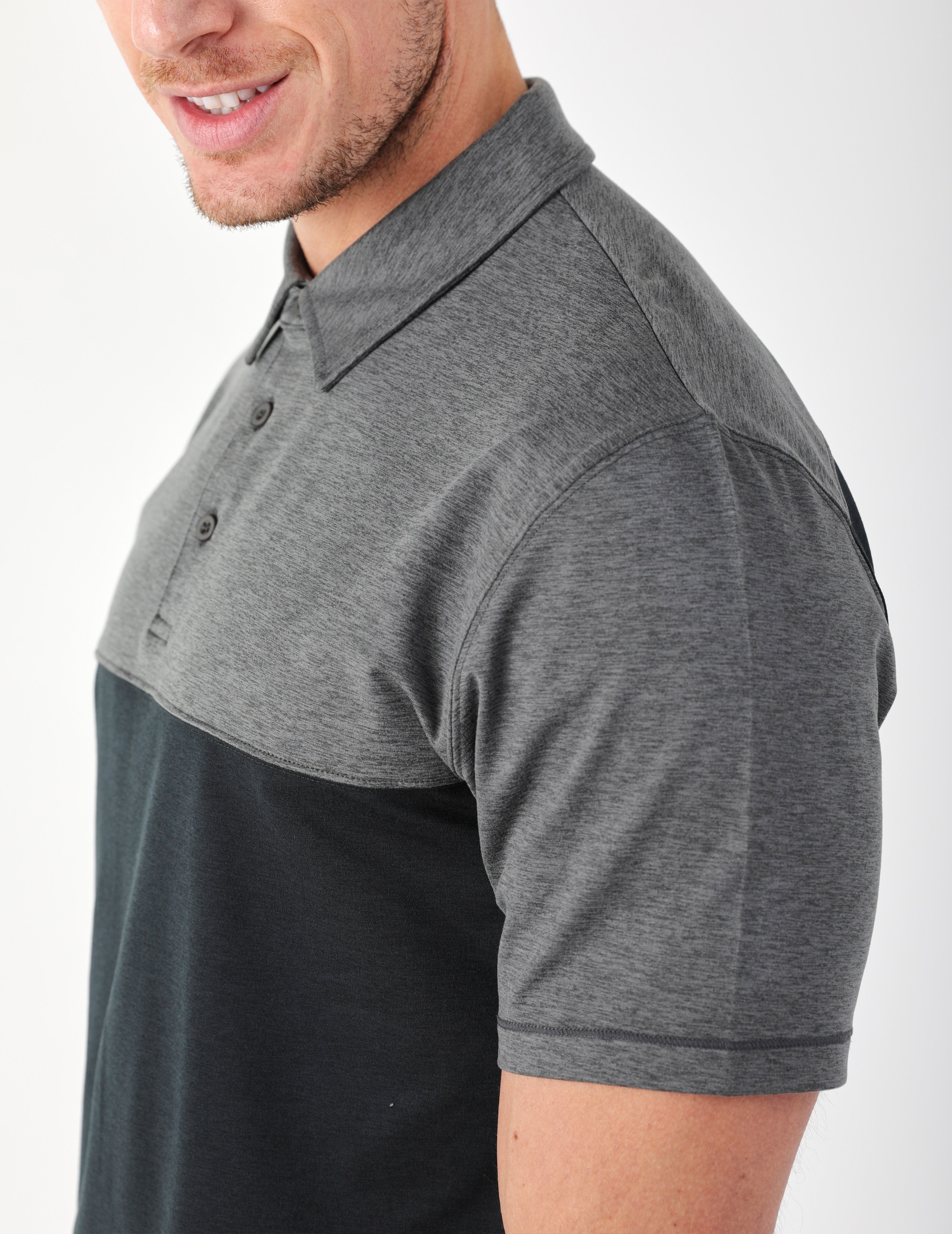 Halfway Polo: Black/Carbon