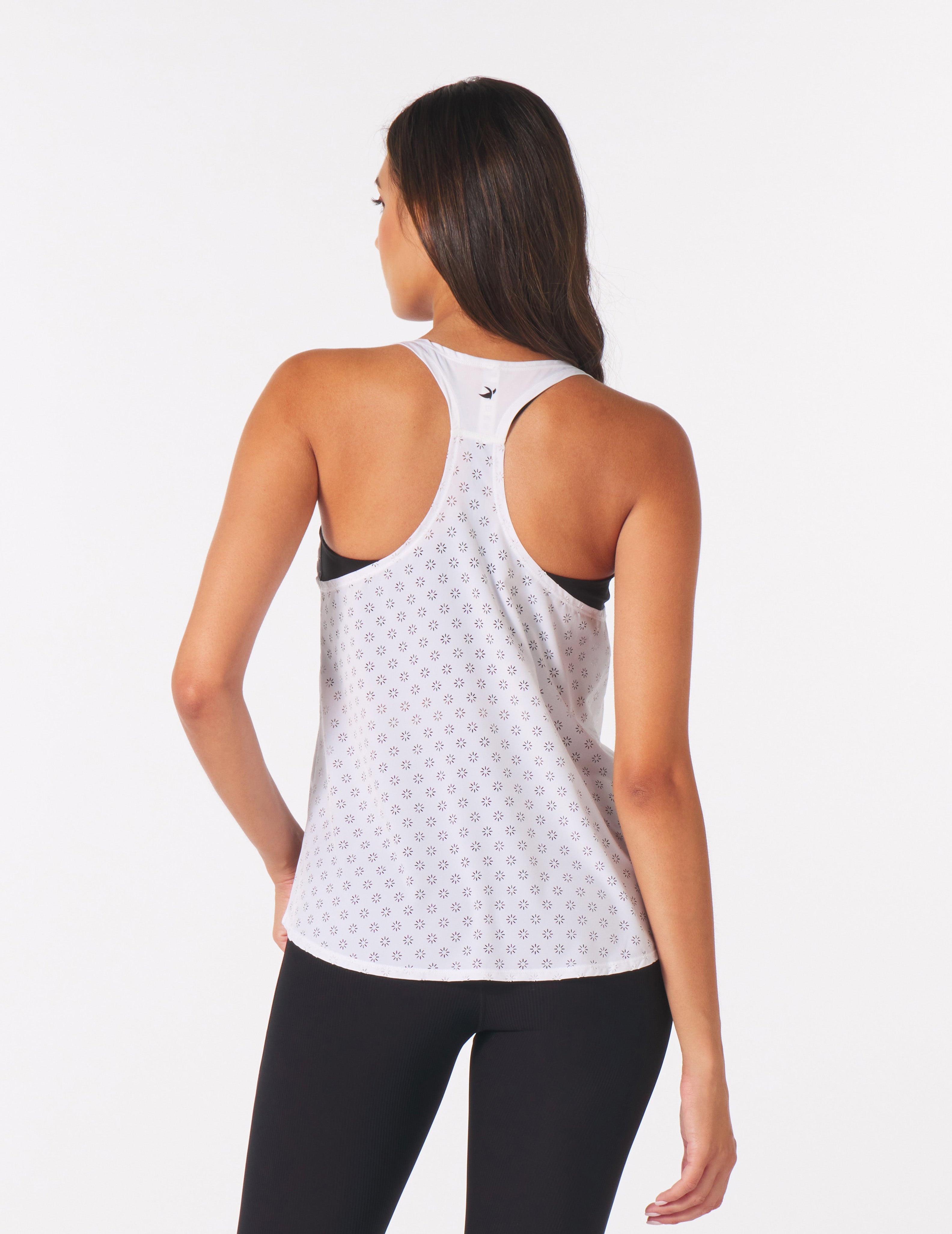 Keen Tank: White Sunburst Laser Cut