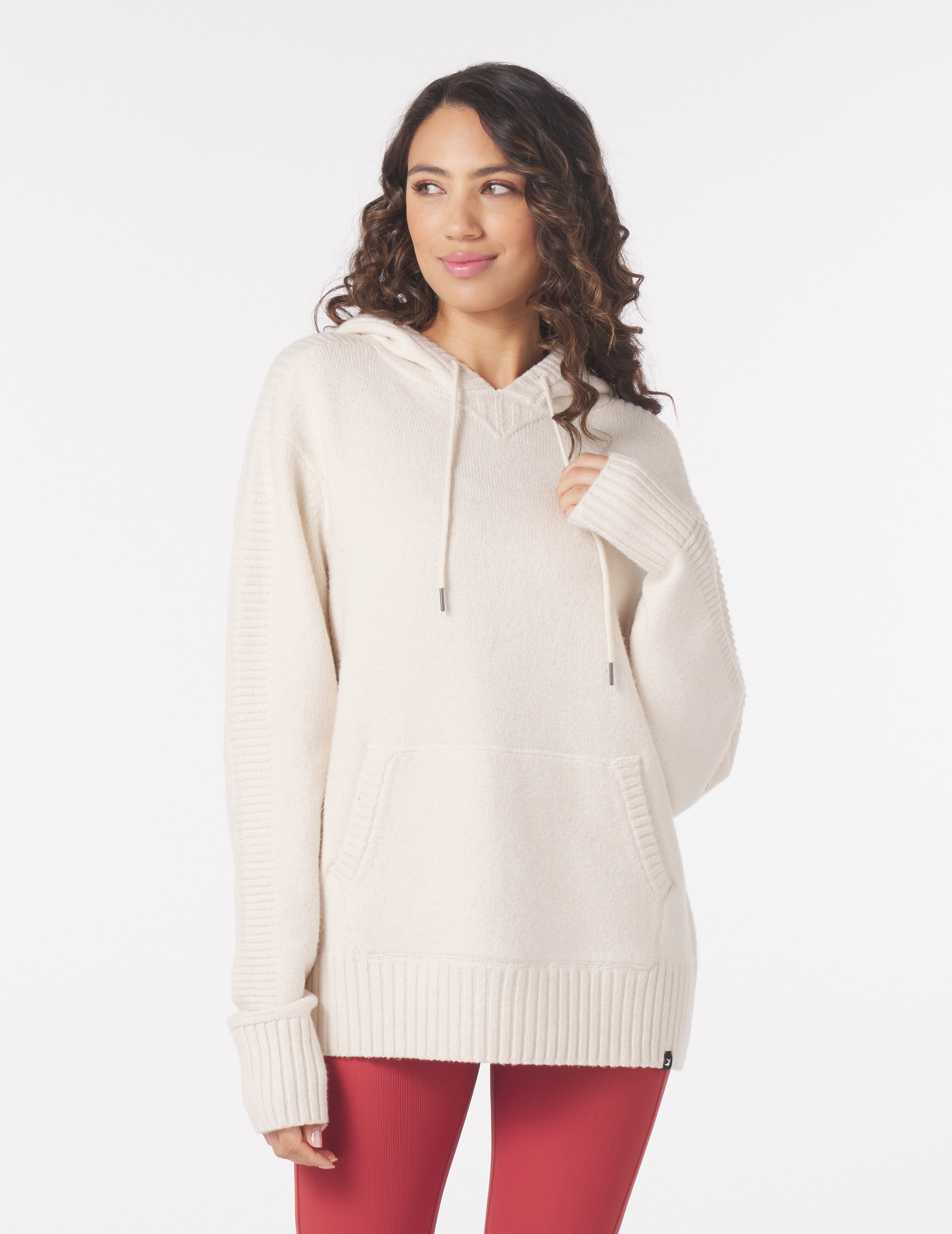 Knit Up Hoodie: Oatmilk