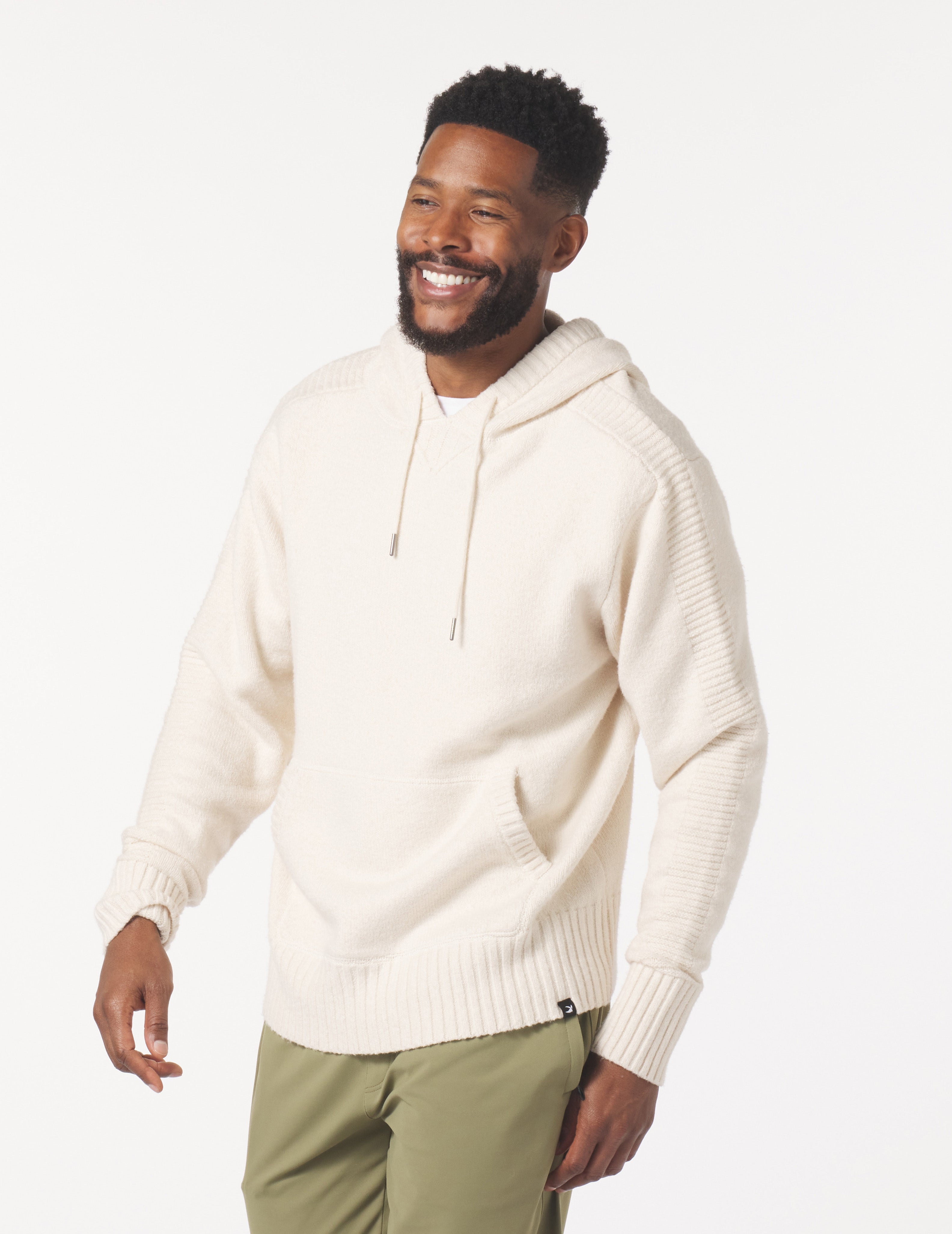 Knit Up Hoodie: Oatmilk