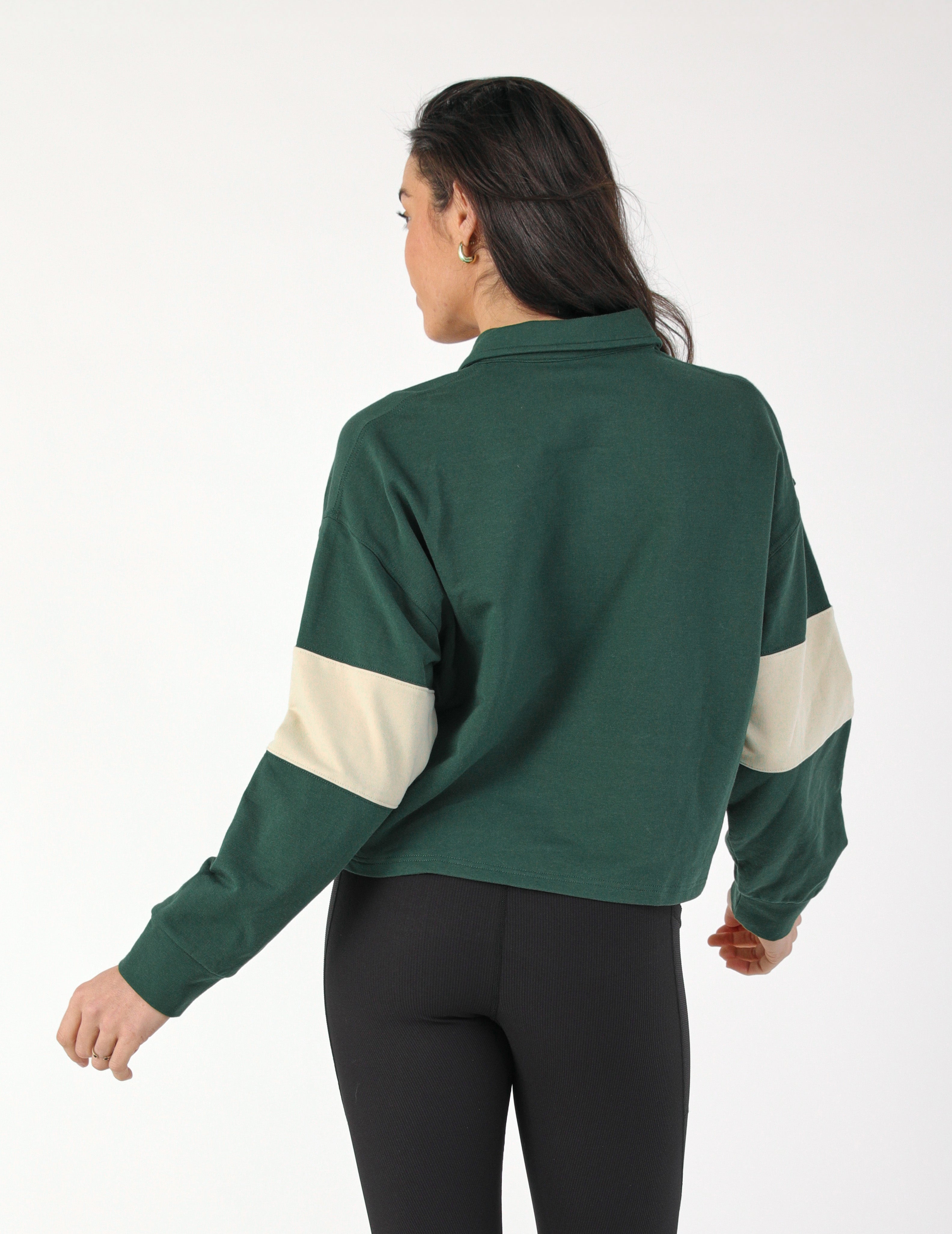 Lounge Skimmer Polo: Forest/Oatmilk