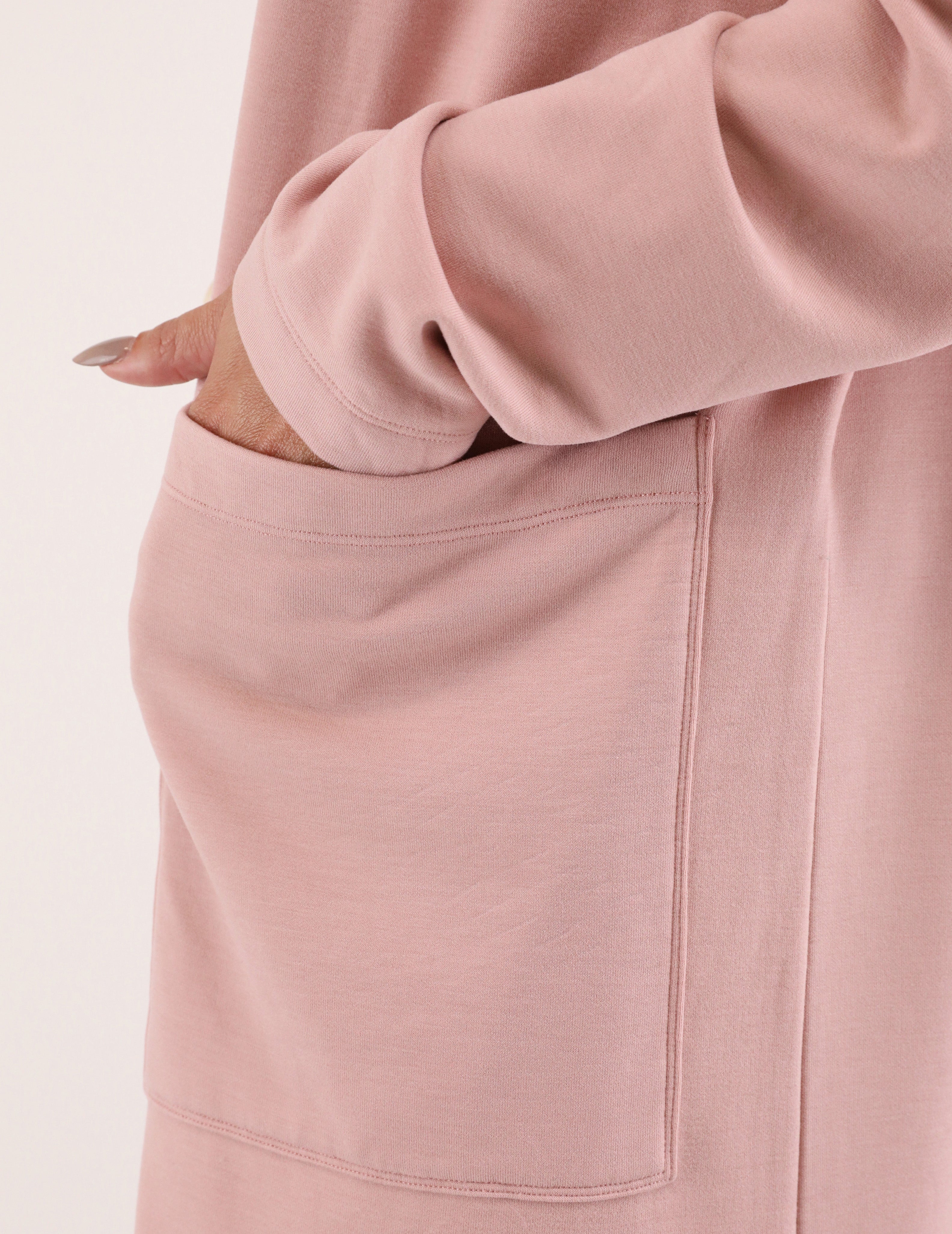 Luxury Cardigan: Adobe Rose