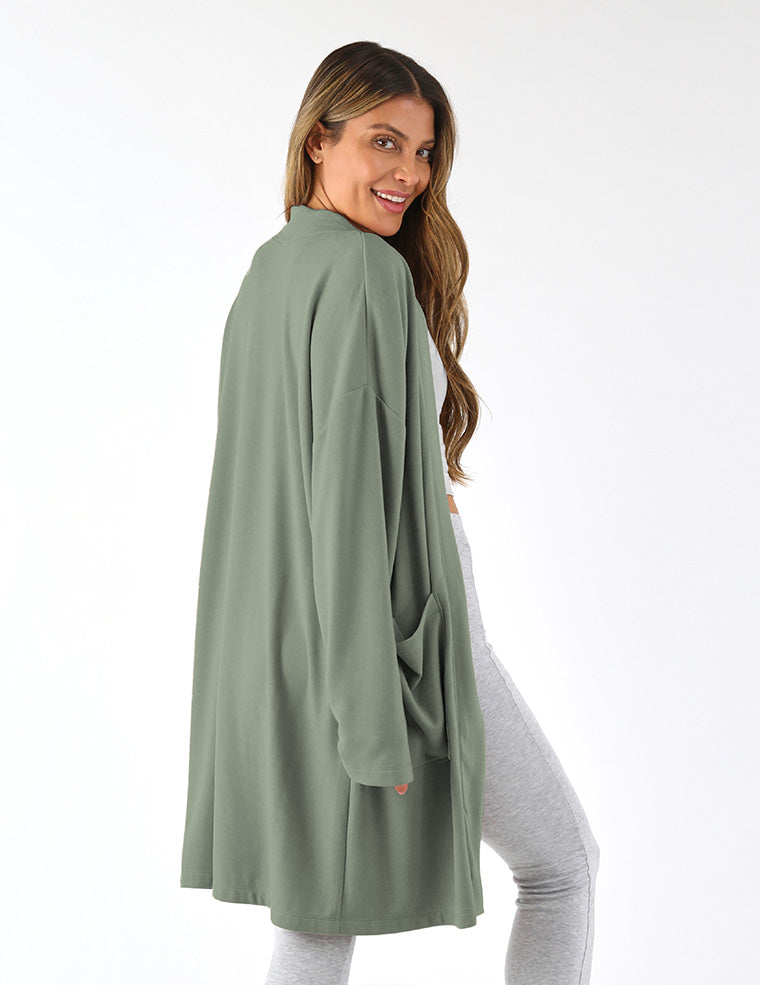 Luxury Cardigan: Basil