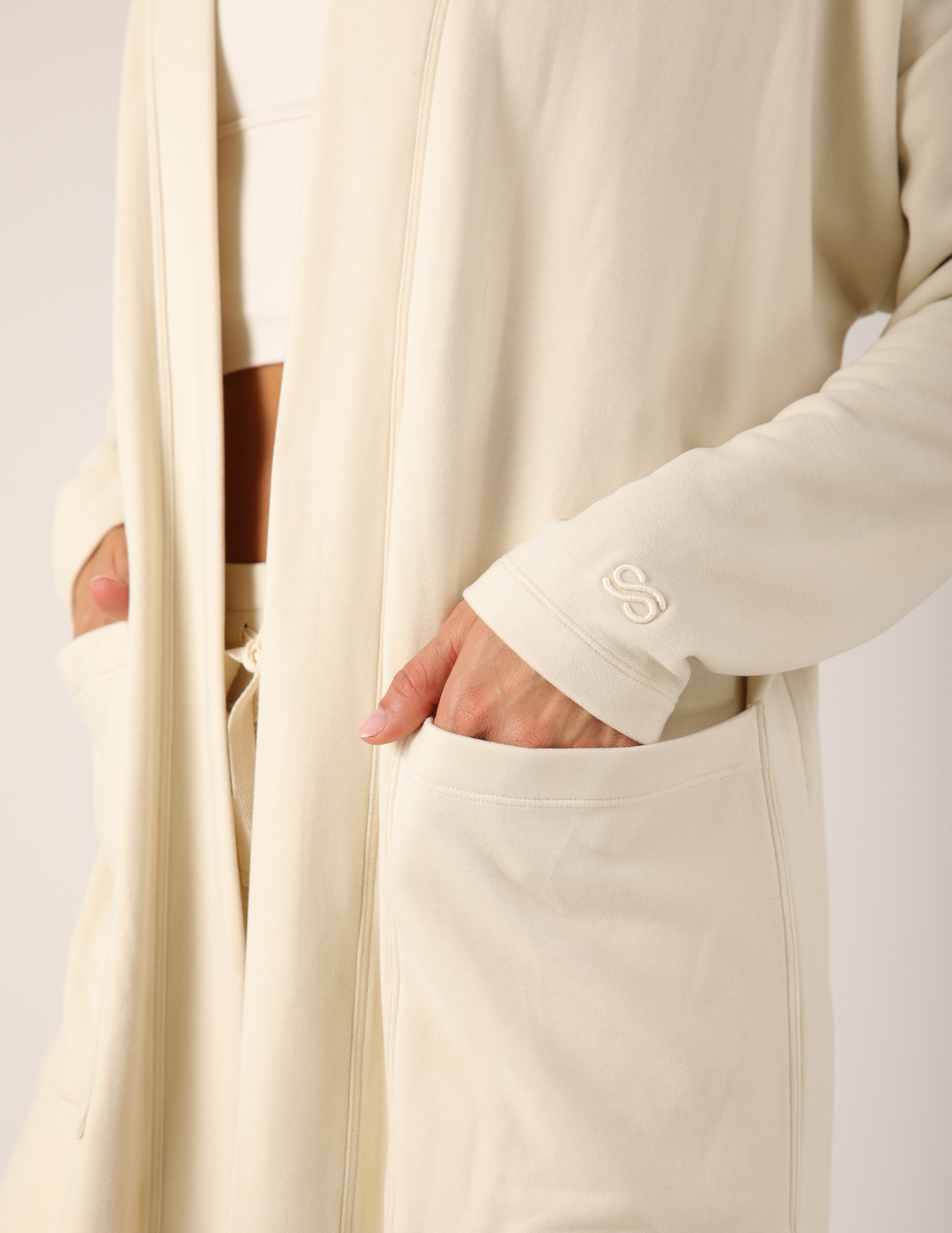 Luxury Cardigan: Oatmilk