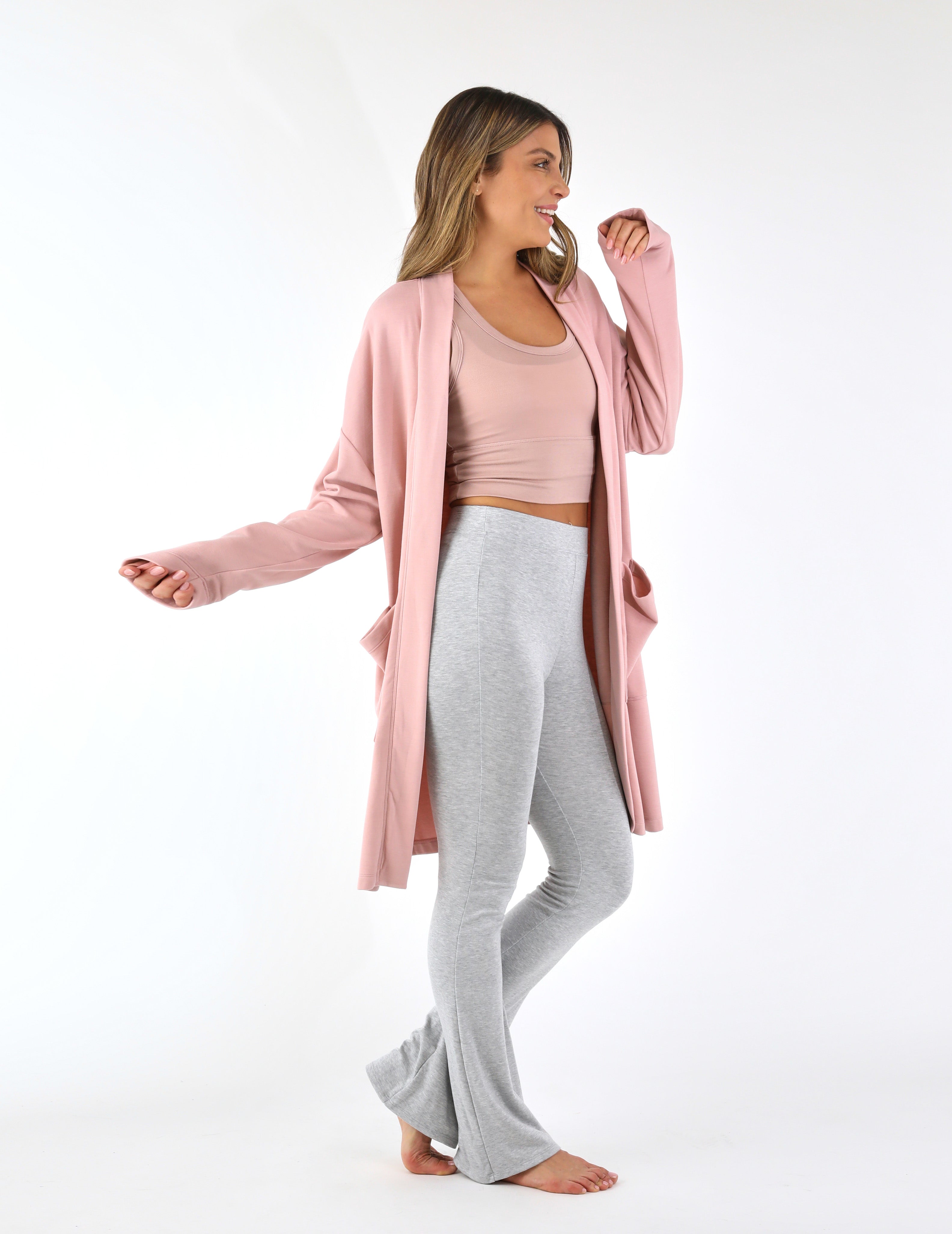 Luxury Cardigan: Adobe Rose