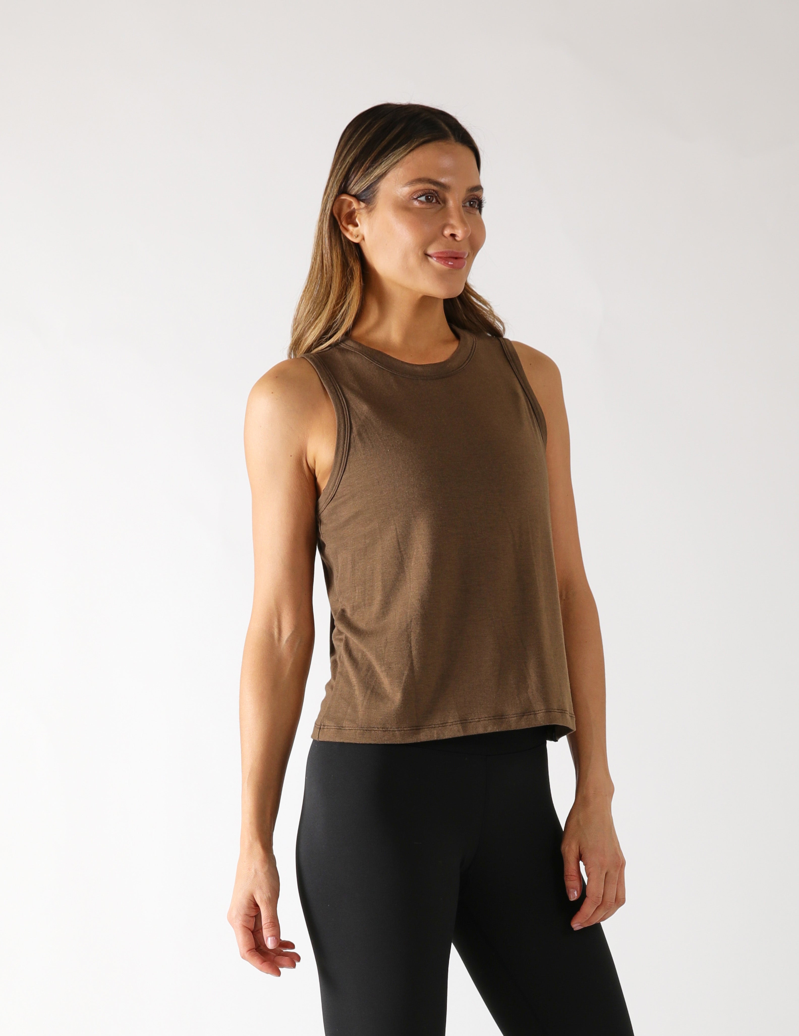 Minimalist Muscle Tank: Chocolate
