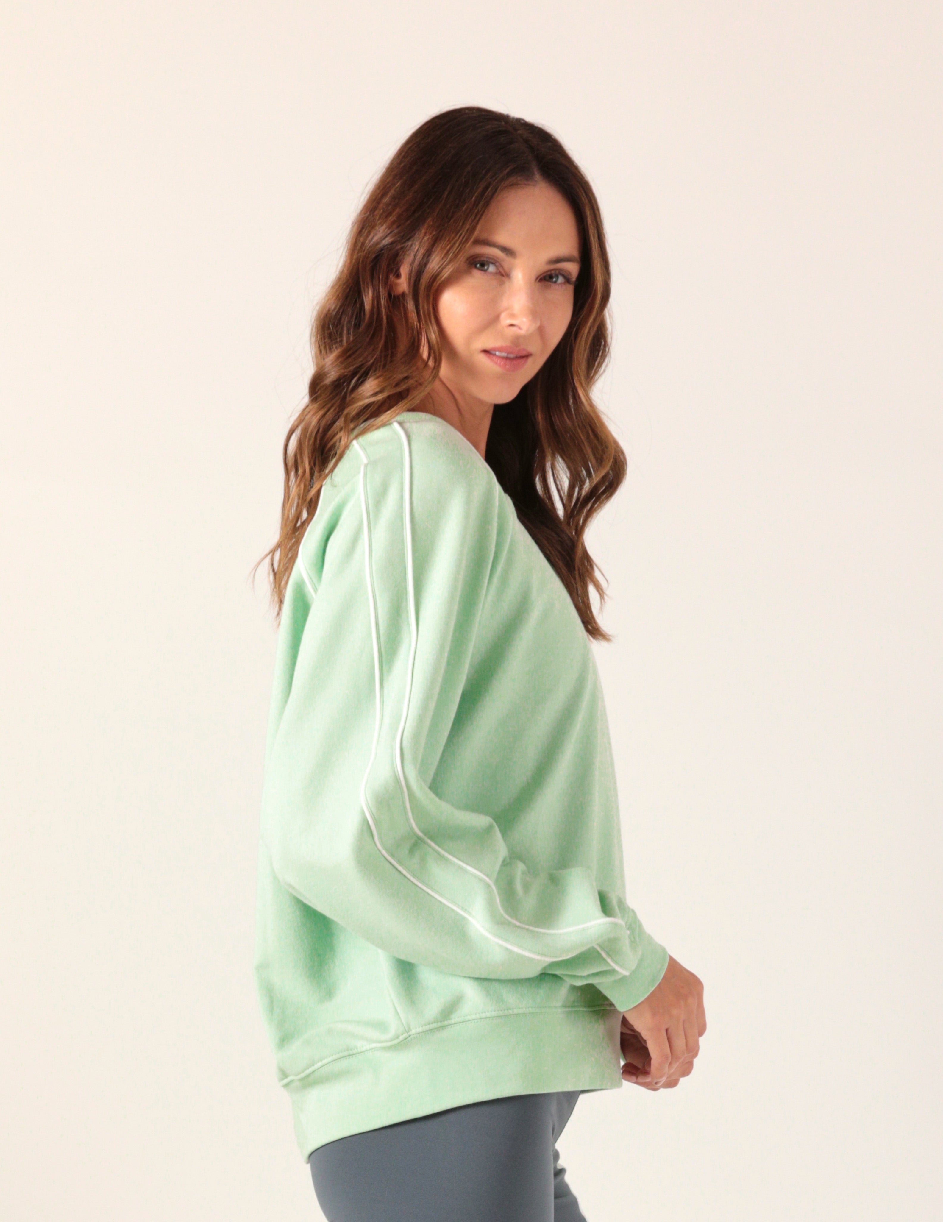 Pacer Crew Sweatshirt: Seafoam