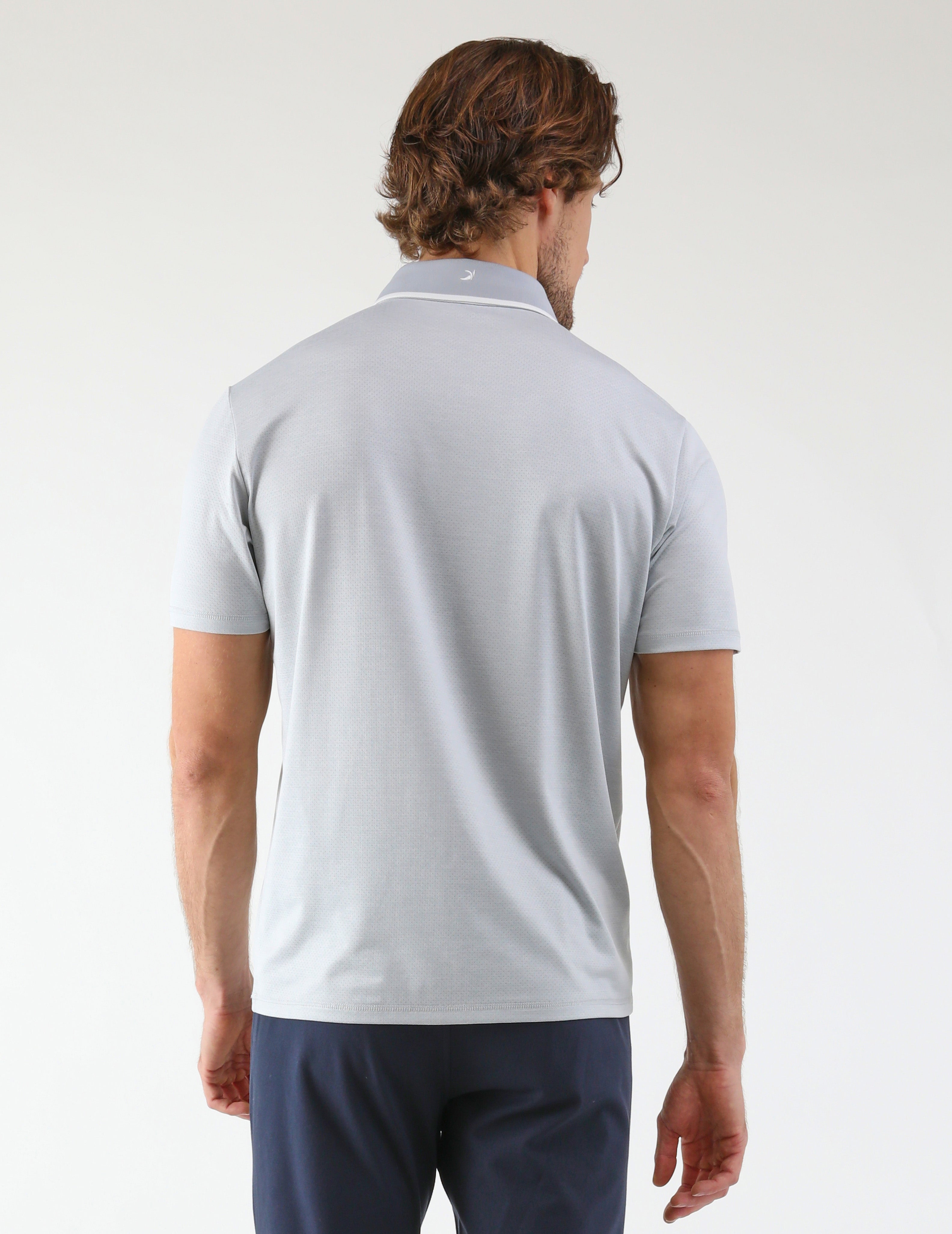 Power Fade Polo: Ash Grey