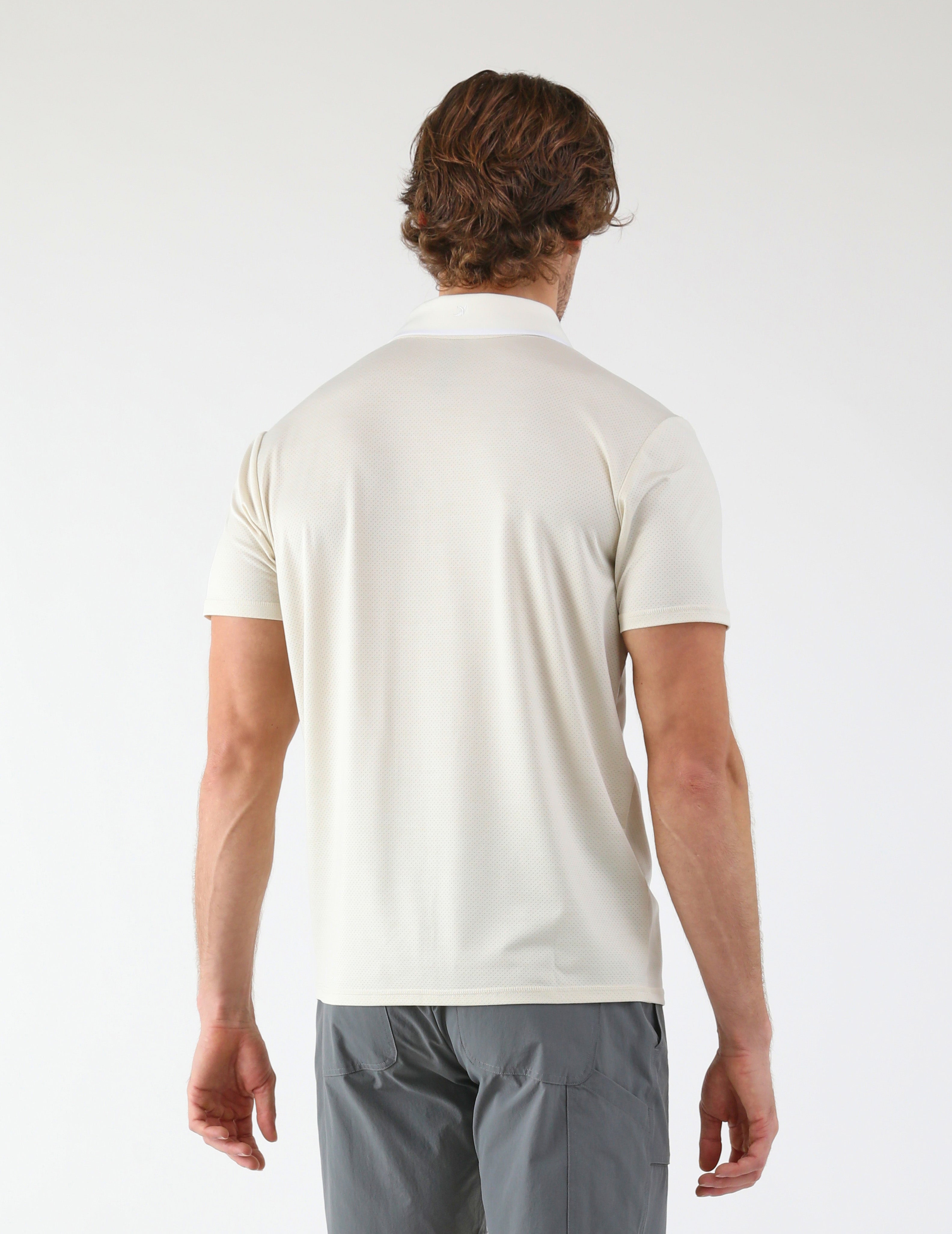 Power Fade Polo: Oatmilk