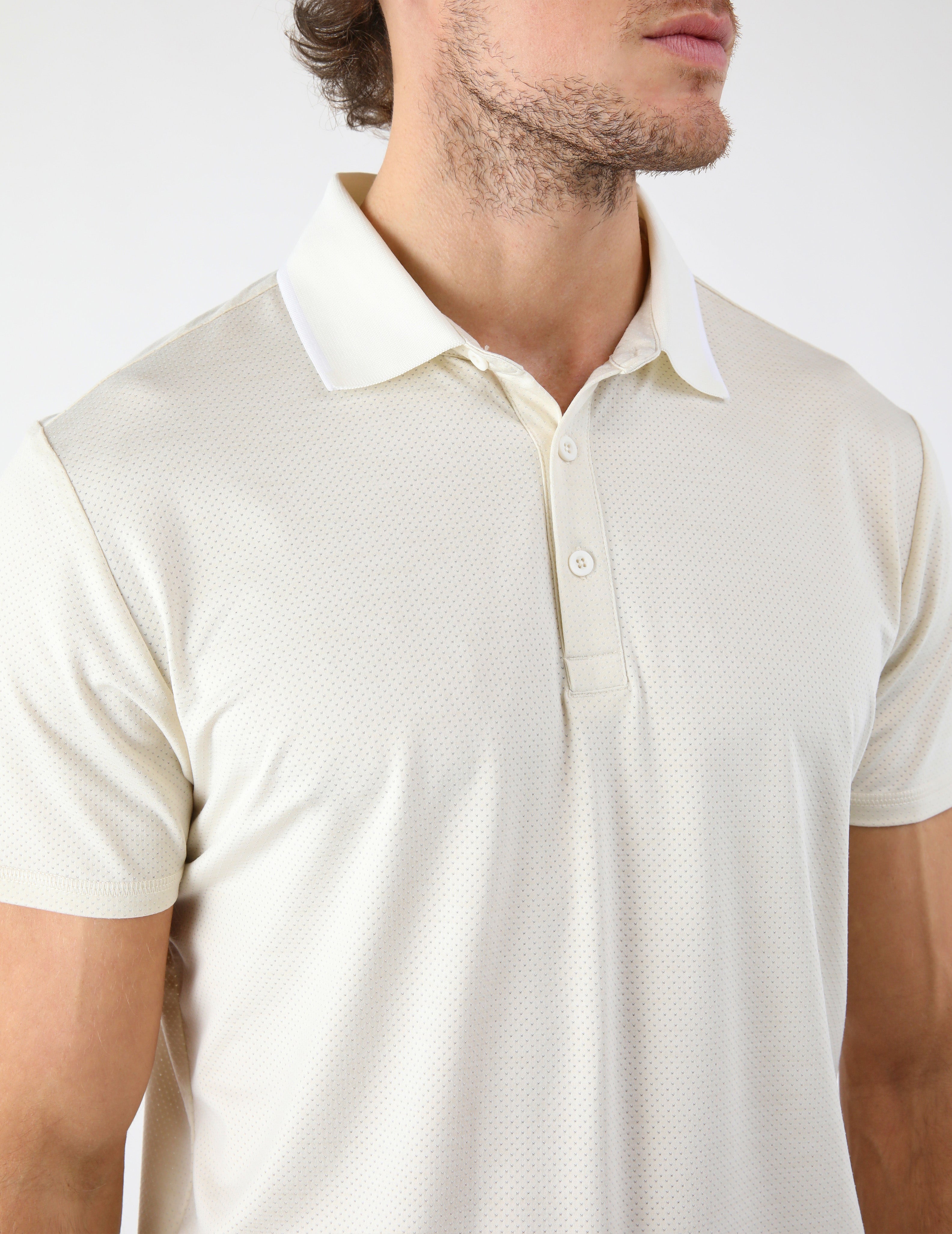 Power Fade Polo: Oatmilk