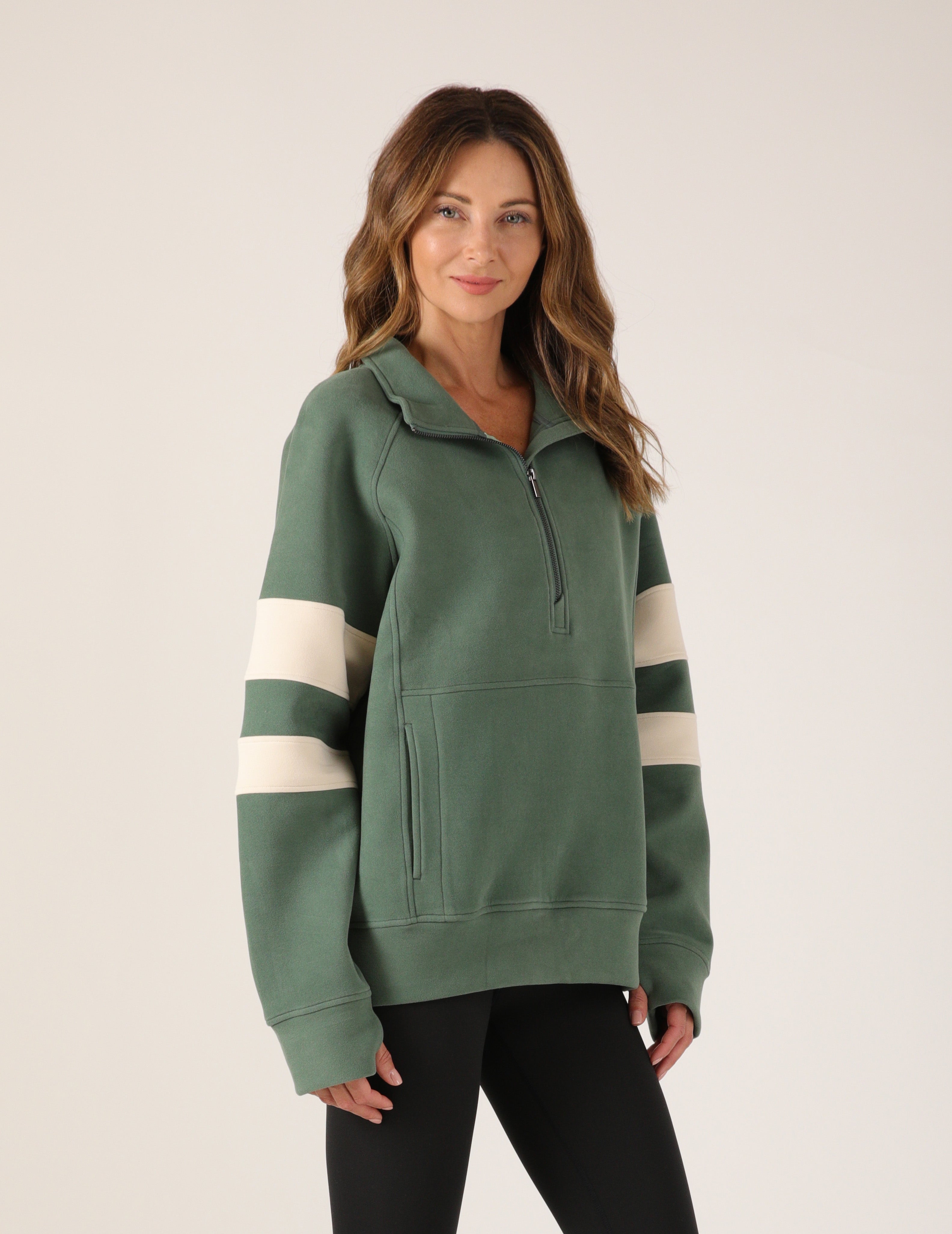 Prodigious Scuba 1/4 Zip: Smoky Basil