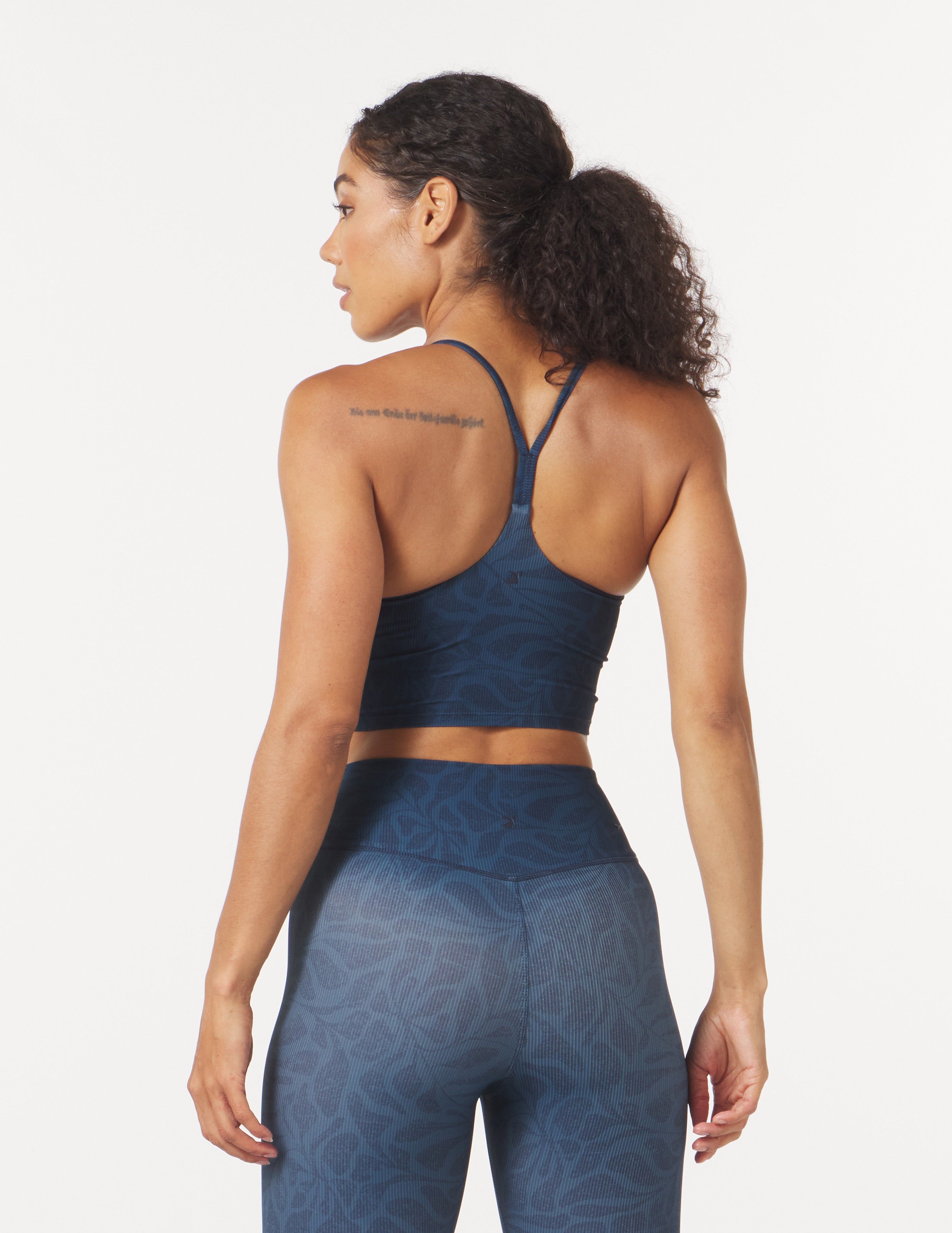 Pure Bra: Navy Palm Daze Print