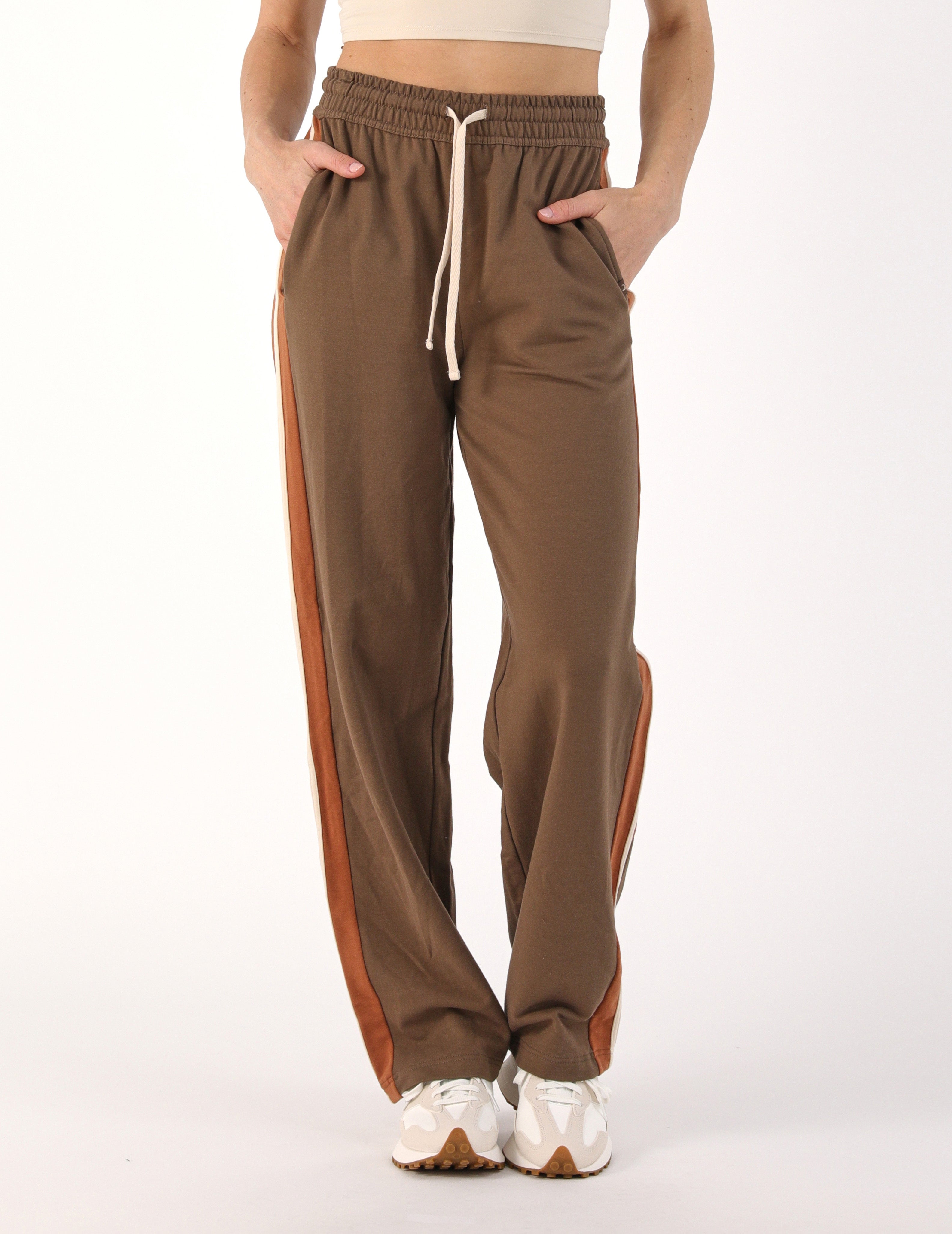 Retro Straight Leg Sweatpant: Chocolate/Cinnamon