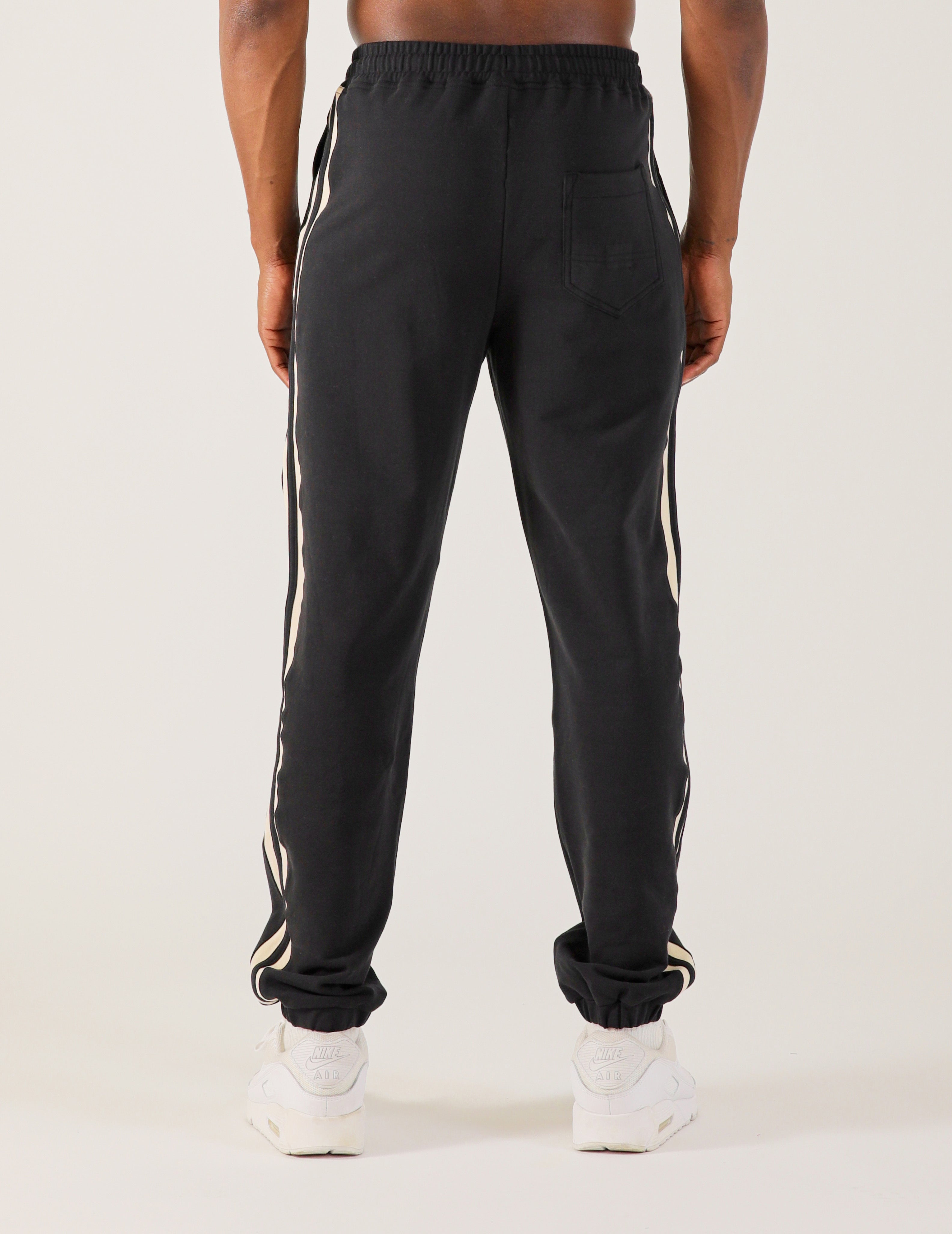 Retro Sweatpant: Black/Oatmilk