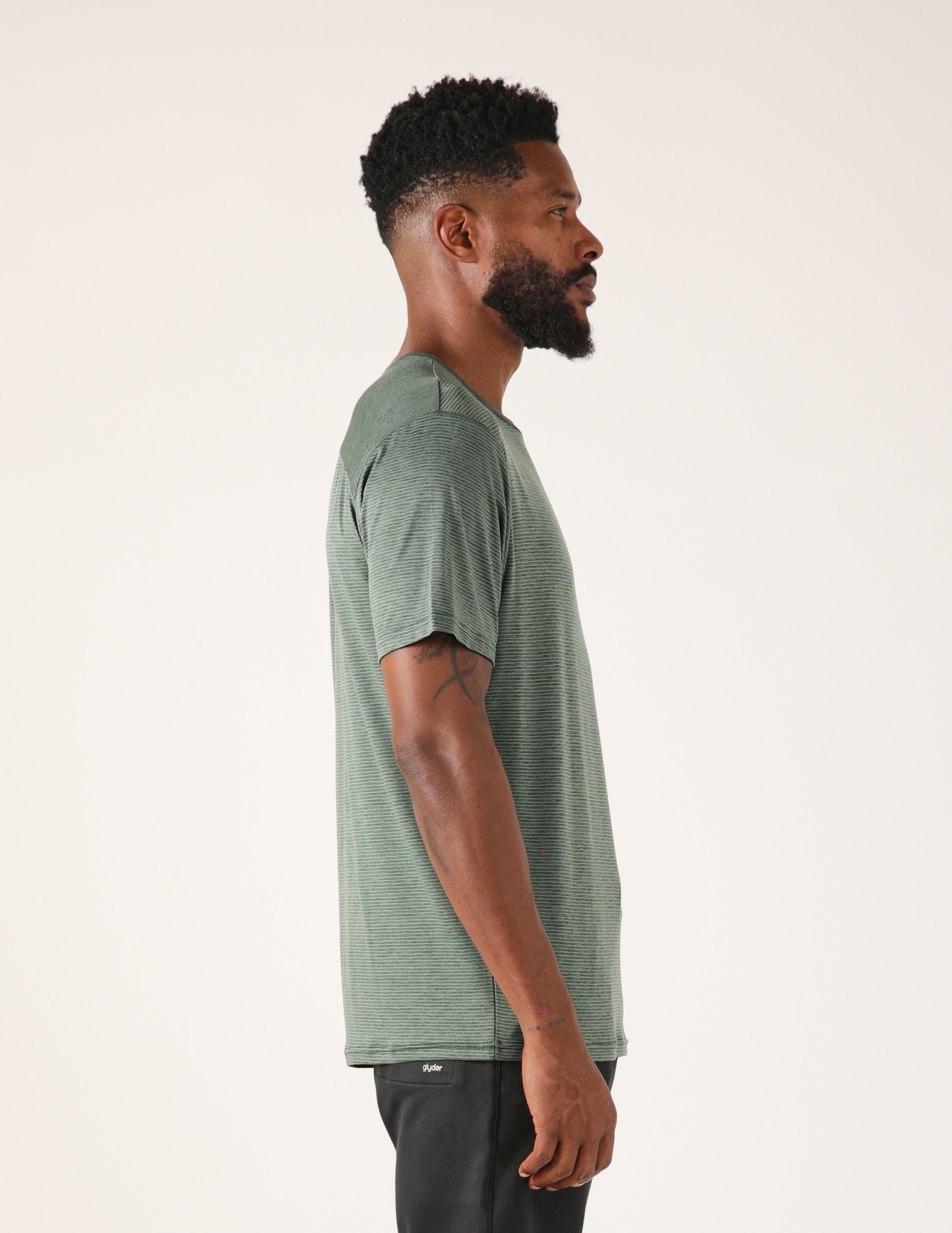 Salton 2.0 Short Sleeve: Smoky Basil Stripe