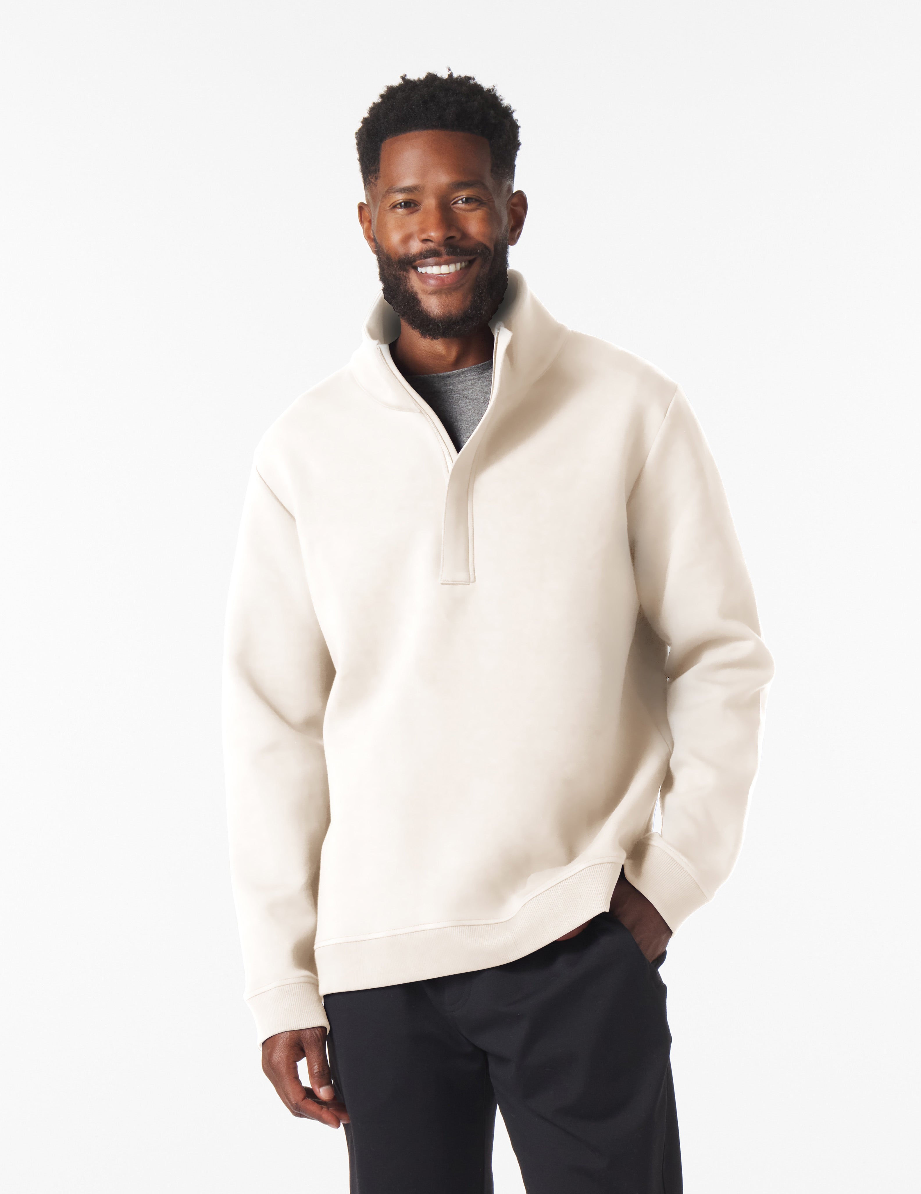 Scuba 1/4 Zip: Oatmilk