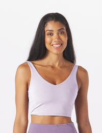 Sculpt Tank: Ice Blue/Oatmilk Gingham