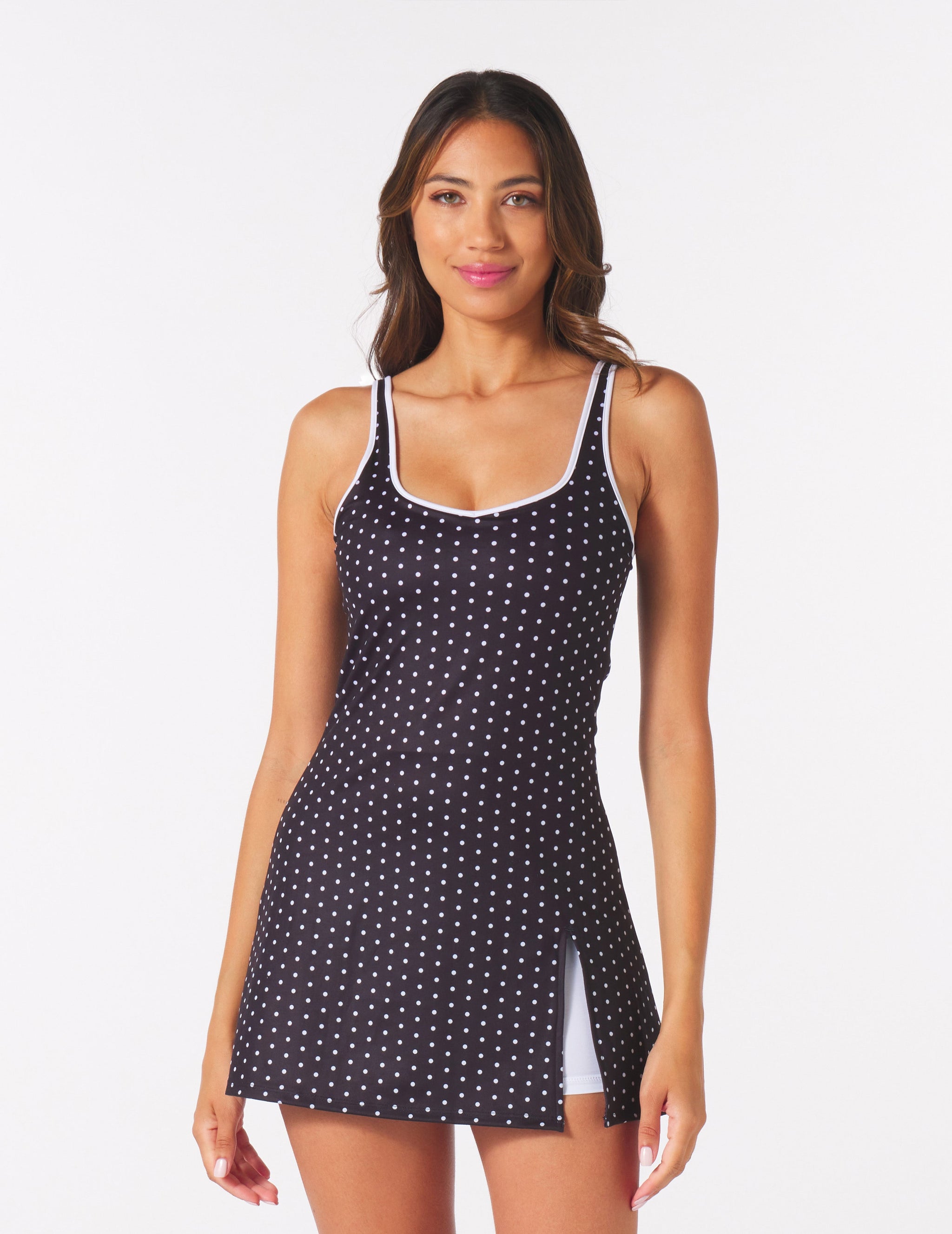 Sculpt Dress: Black/White Polka Dot – Glyder1