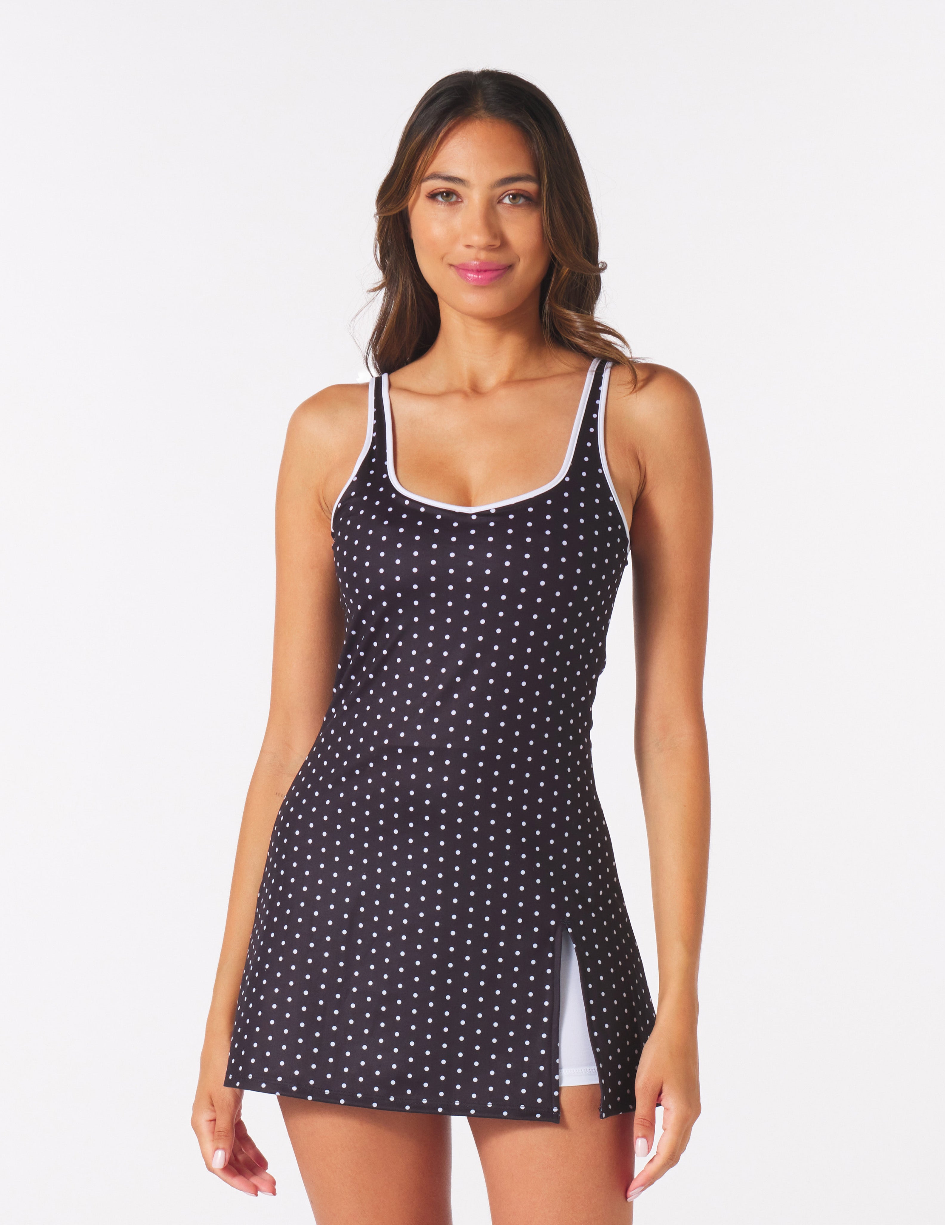 black and white polka dot dress women FULAOER Black White Polka Dot Women's Long Sleeve Round Neck Maxi Dress High Waist Layered A-Line Flowy Maxi Dress XS at Amazon Women's Clothing store